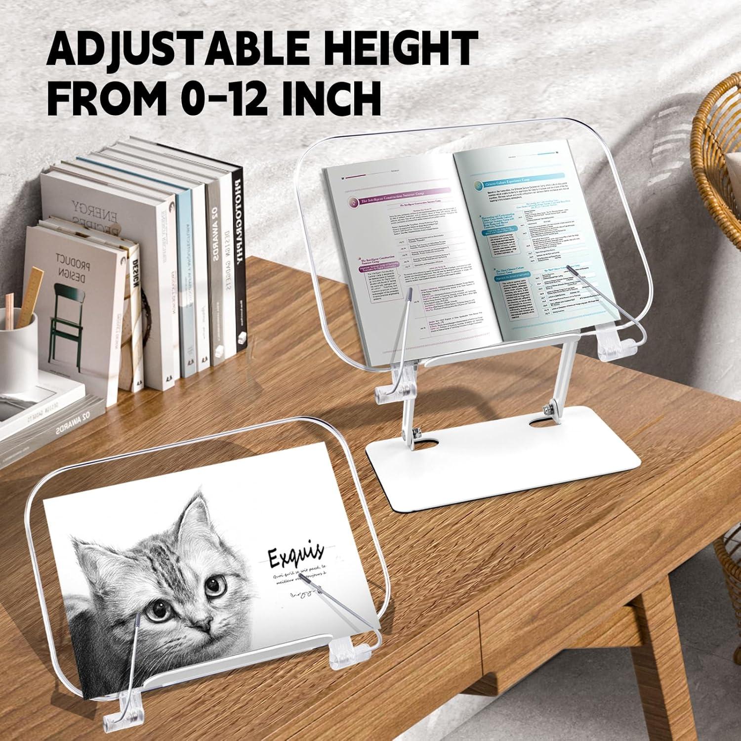 Soporte de Libro Acrílico VECOFO - Versátil y Elegante 33cm