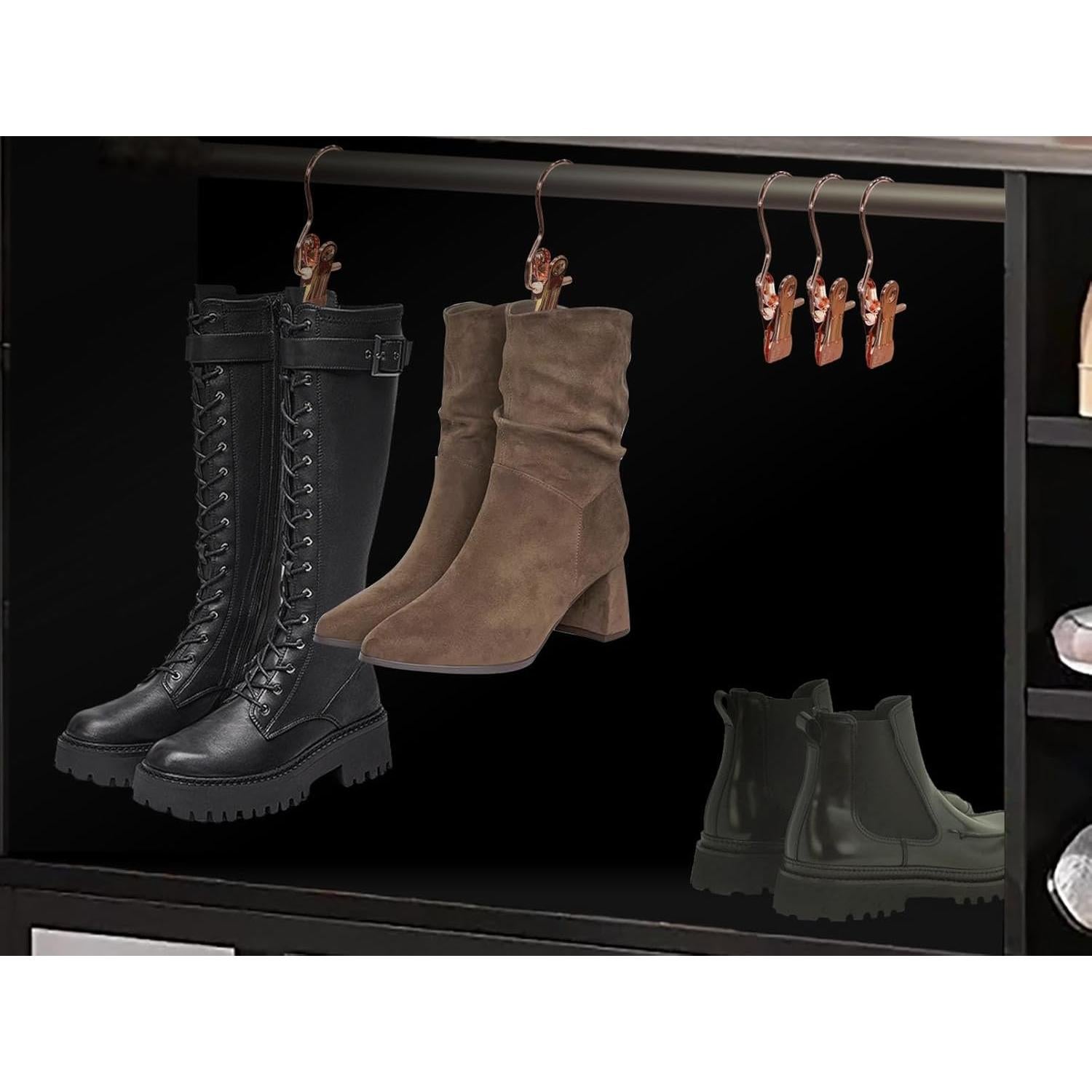 Ganchos de Clips de Acero Inoxidable Dorados - 10 Unidades