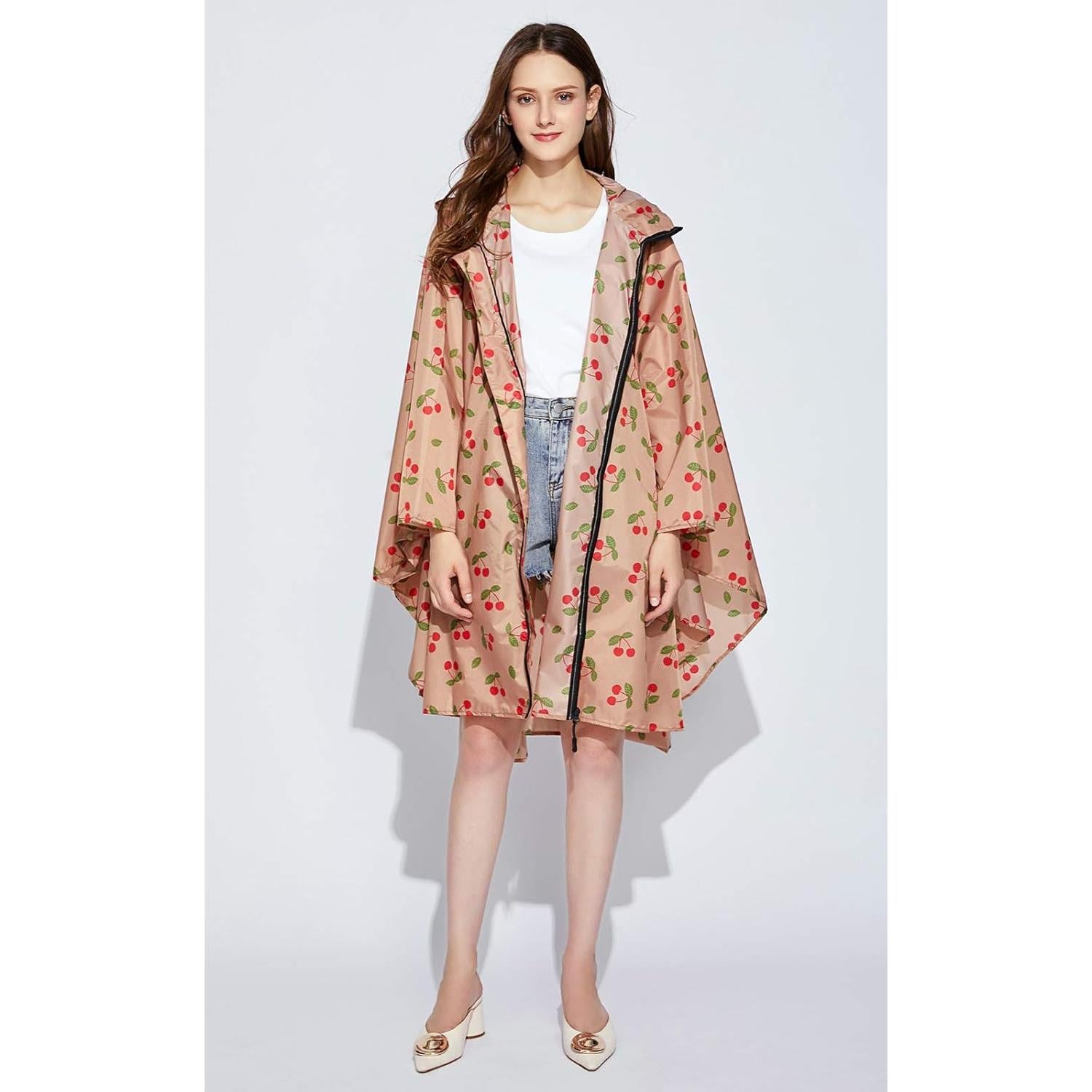 Poncho de Lluvia NUUR para Mujeres Unisex Impermeable S-XXL