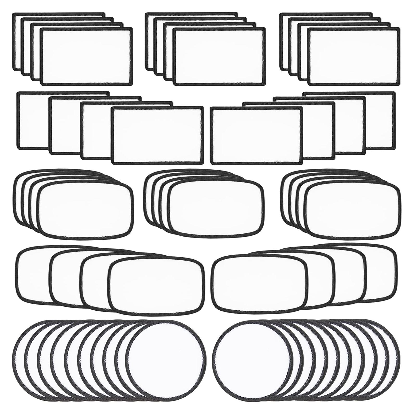 60 Parches de Sublimación en Blanco Gadjica - 10x6 cm y 7.62 cm