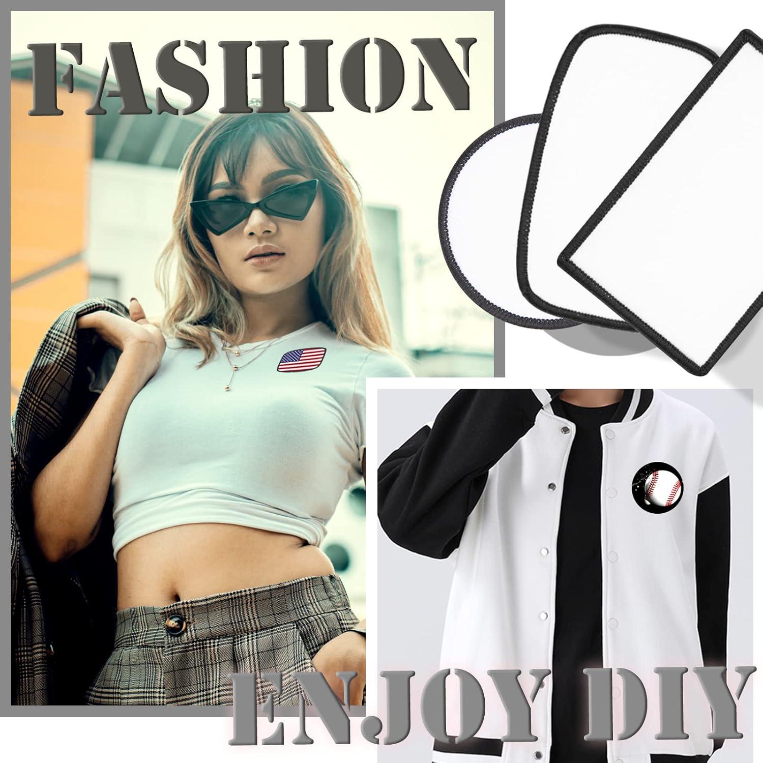 60 Parches de Sublimación en Blanco Gadjica - 10x6 cm y 7.62 cm