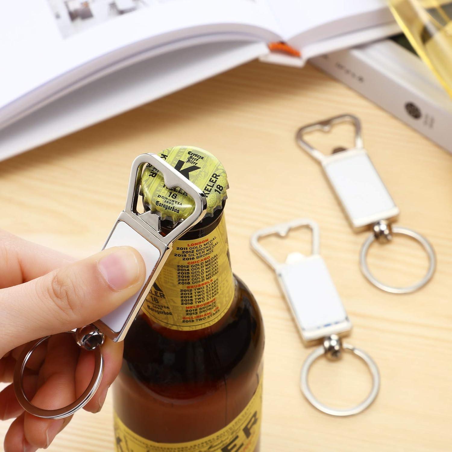 6 Llaveros Abrebotellas Personalizables Yaomiao Metal Plata