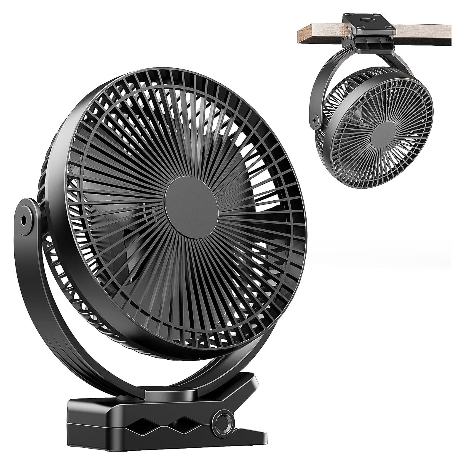 Ventilador de Escritorio USB ATEngeus 8" Recargable 10000mAh