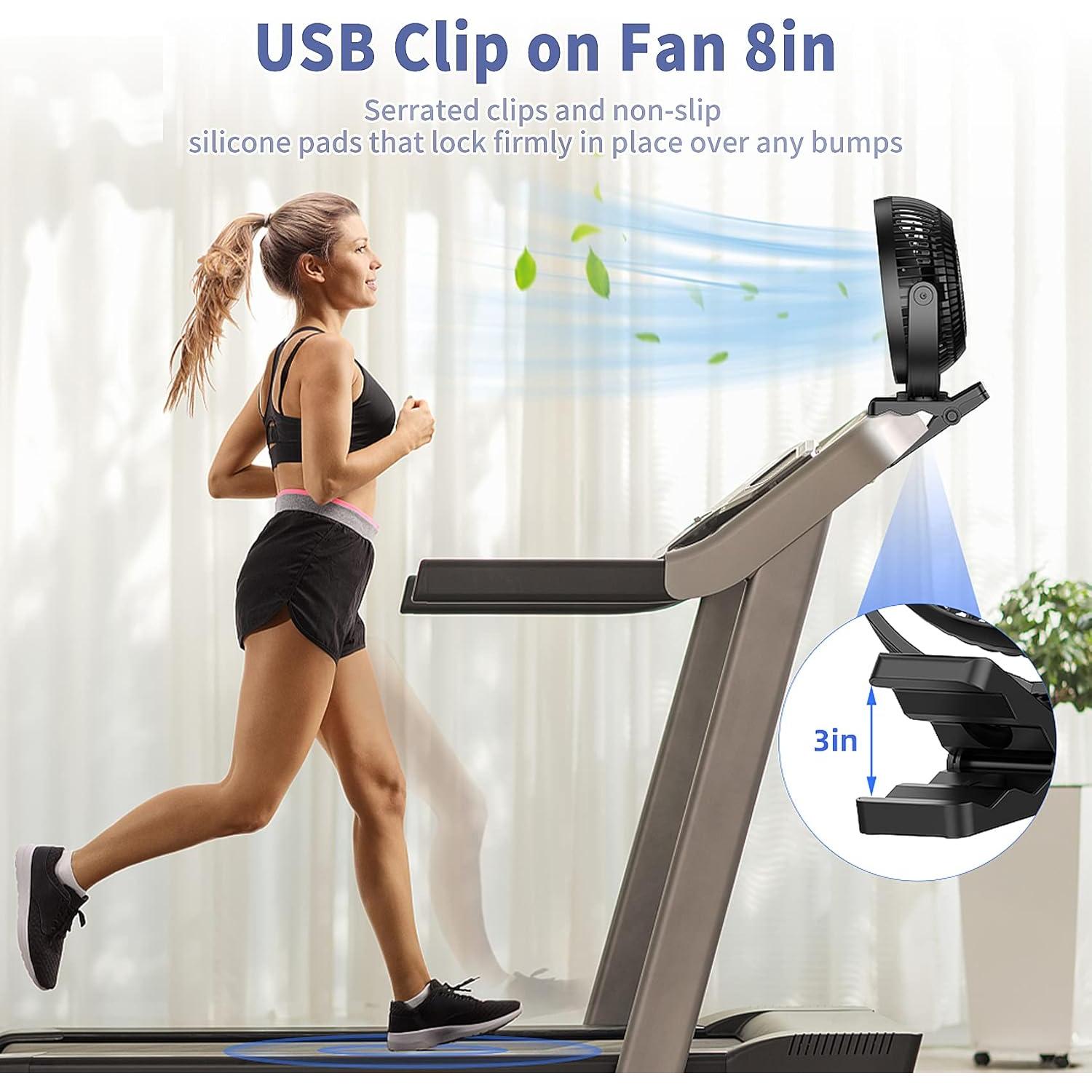 Ventilador de Escritorio USB ATEngeus 8" Recargable 10000mAh