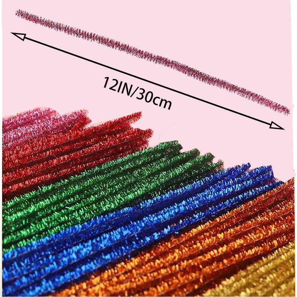 100 Limpiadores de Tubos Chenille Tppyony 30 cm 10 Colores