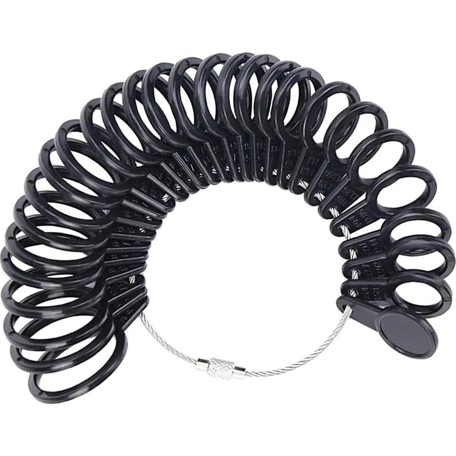 MMOBIEL Medidor de Tamaño de Anillo 27 Pcs US 1-15 EU A-Z