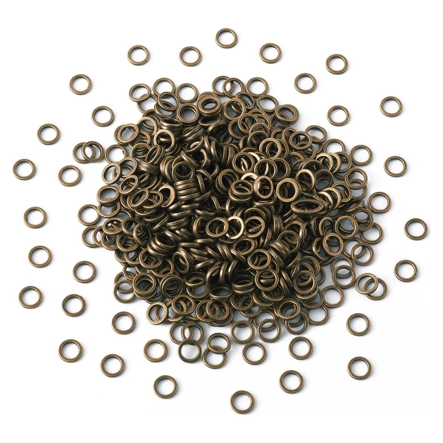 Anillos de Salto Cerrados Craftdady 500Pcs 7mm Bronce Antiguo