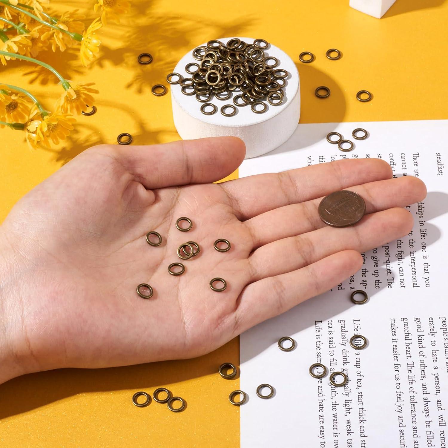 Anillos de Salto Cerrados Craftdady 500Pcs 7mm Bronce Antiguo