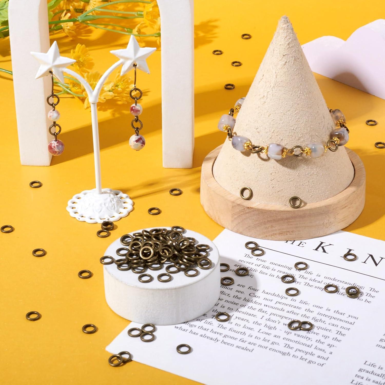 Anillos de Salto Cerrados Craftdady 500Pcs 7mm Bronce Antiguo