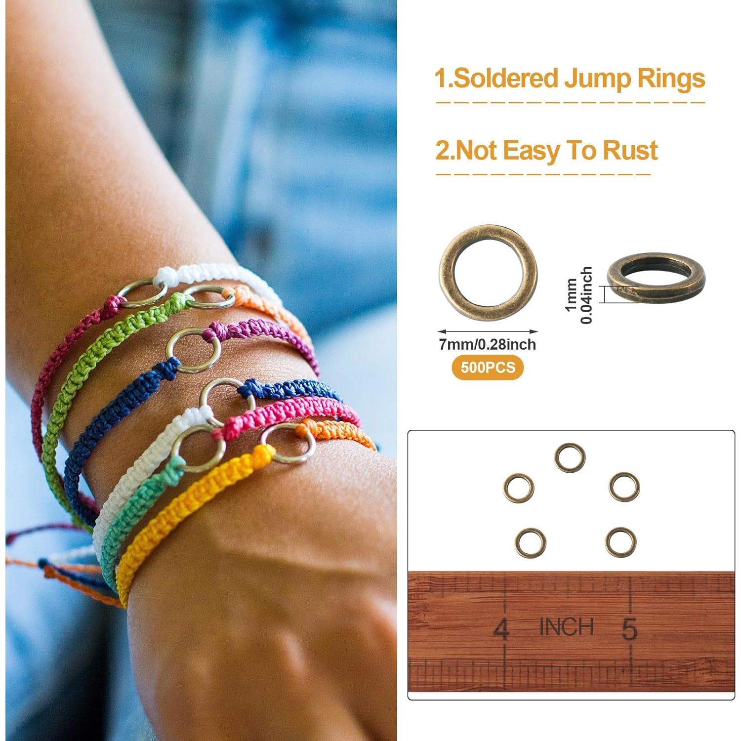 Anillos de Salto Cerrados Craftdady 500Pcs 7mm Bronce Antiguo