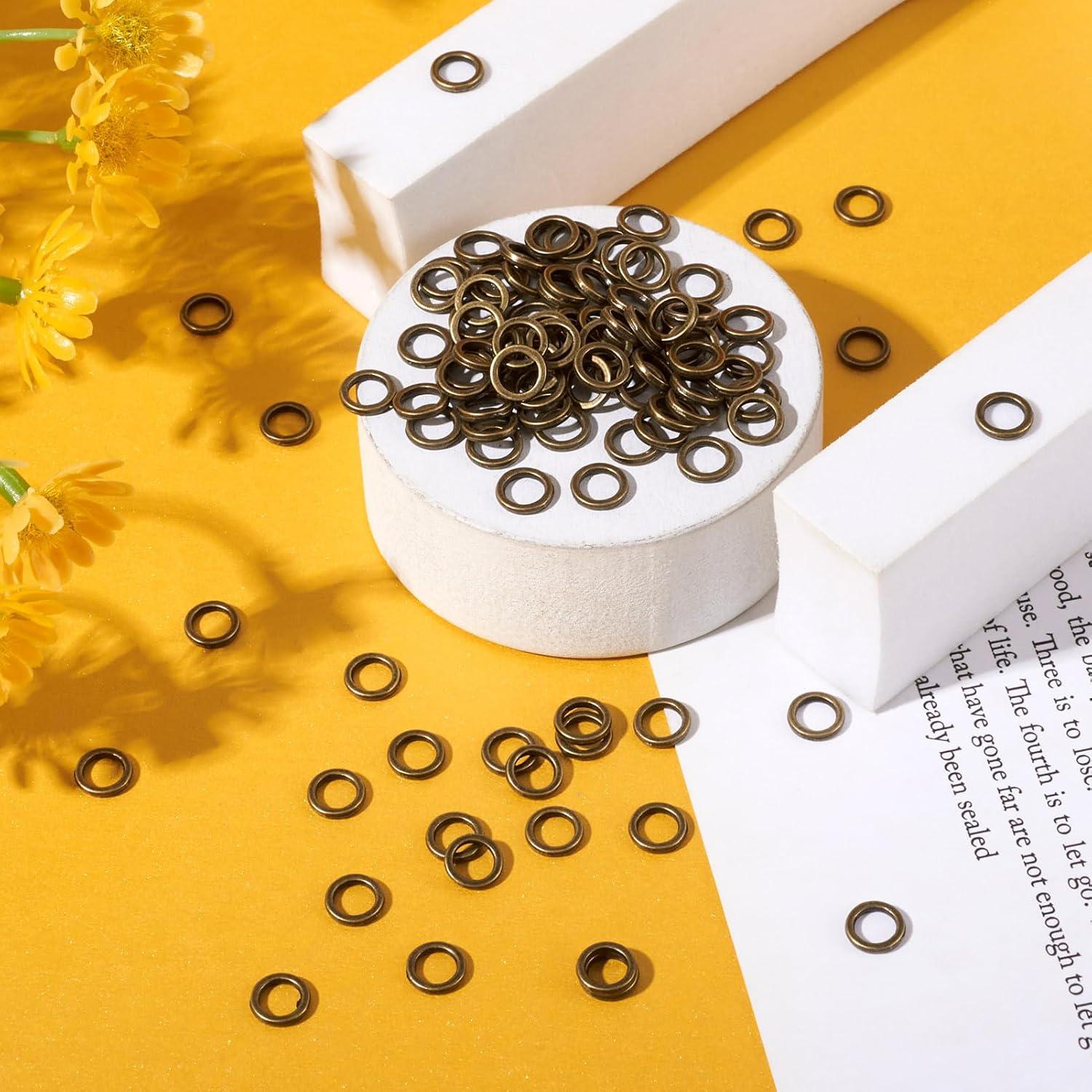 Anillos de Salto Cerrados Craftdady 500Pcs 7mm Bronce Antiguo