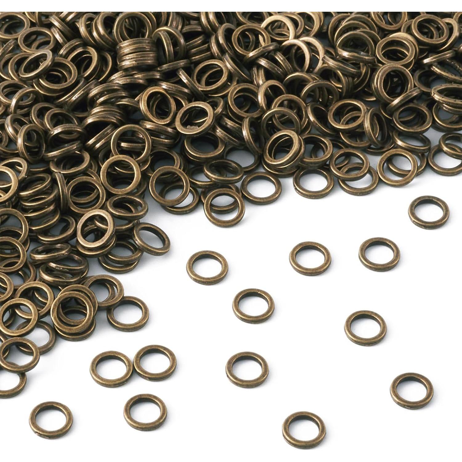 Anillos de Salto Cerrados Craftdady 500Pcs 7mm Bronce Antiguo