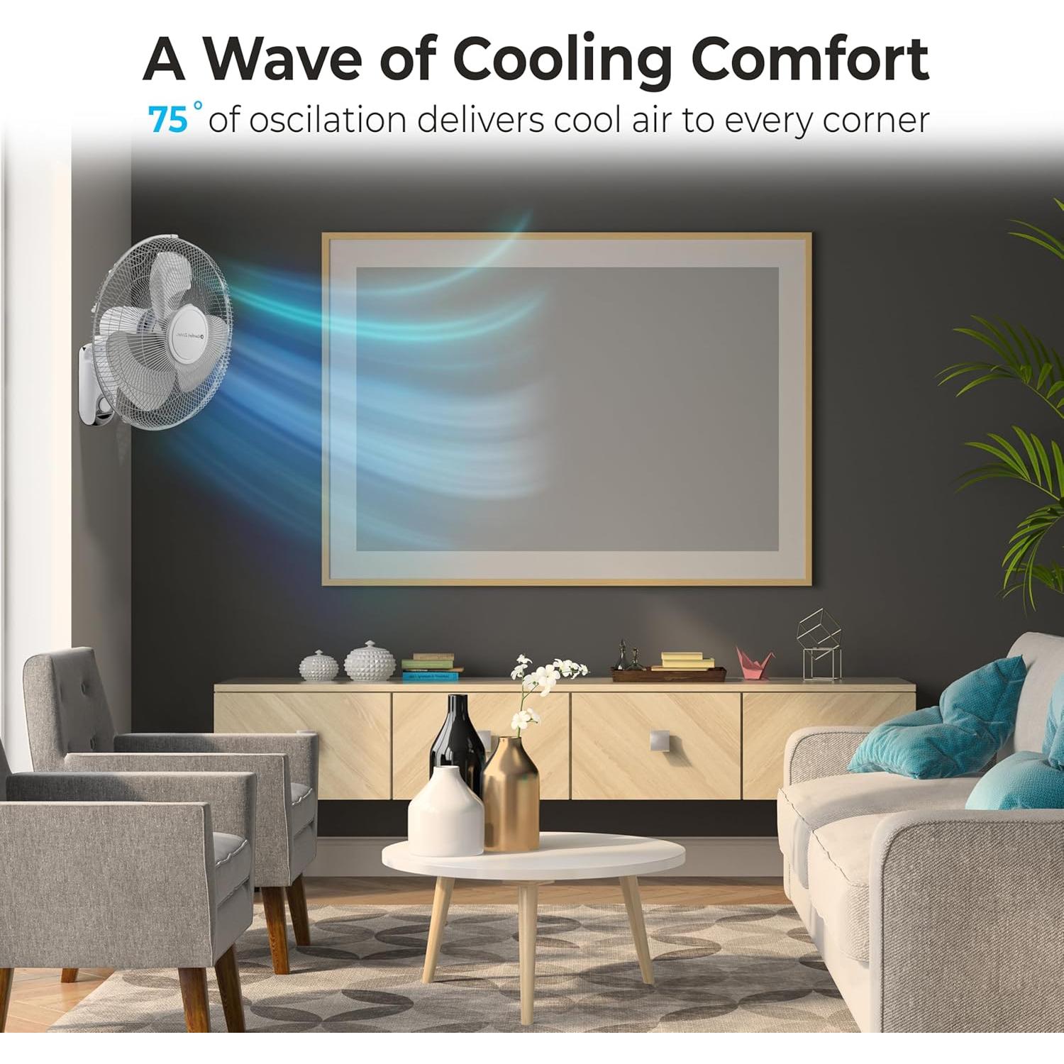 Ventilador de Pared Zona de Confort 40,64 cm 3 Velocidades