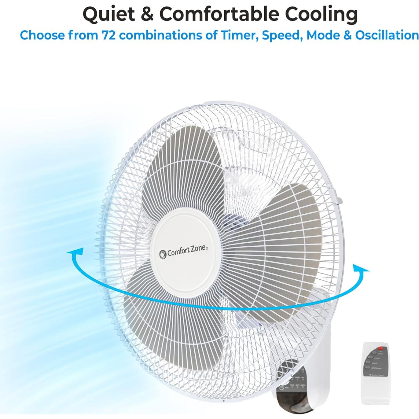 Ventilador de Pared Zona de Confort 40,64 cm 3 Velocidades