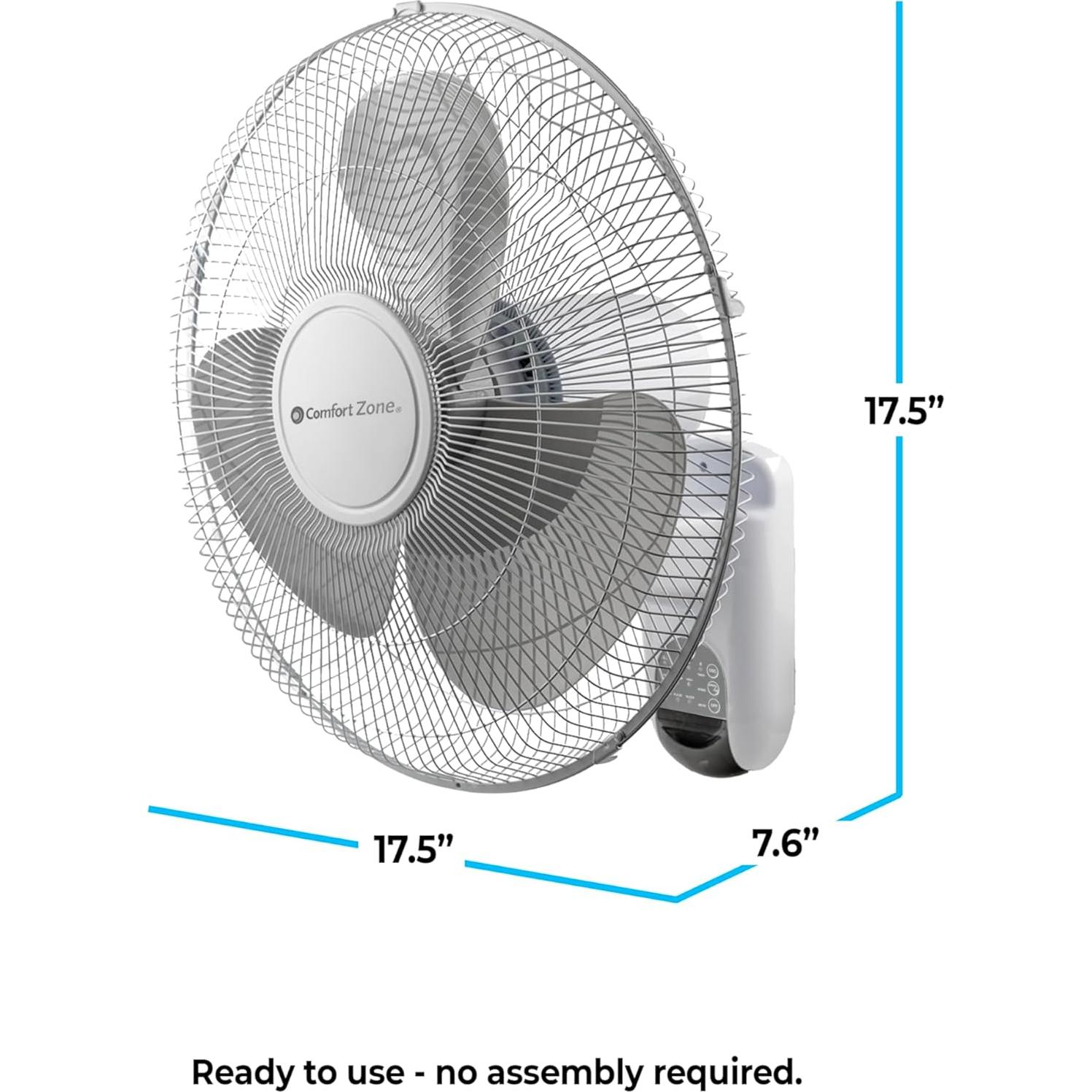 Ventilador de Pared Zona de Confort 40,64 cm 3 Velocidades