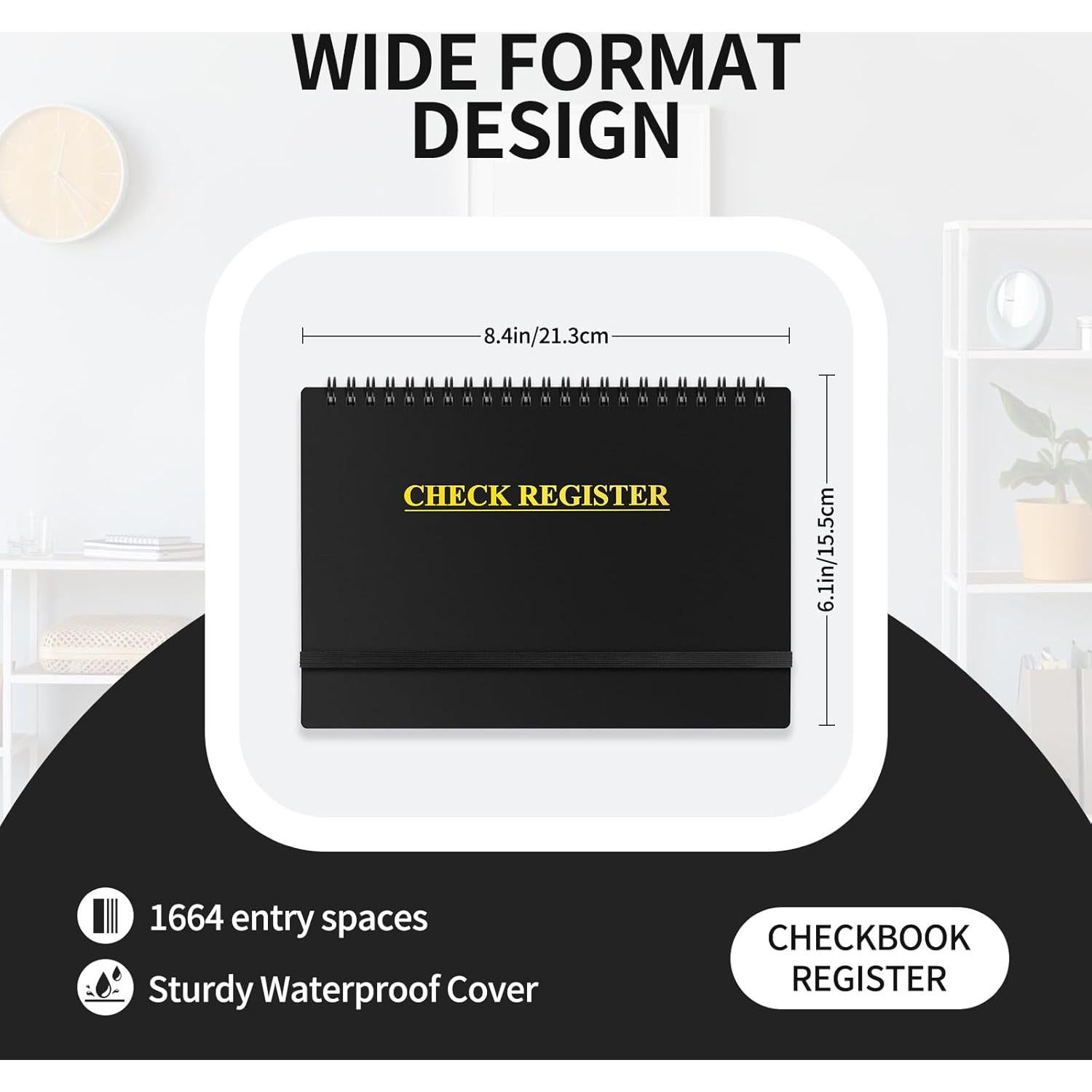 Registro de Cheques Blugool Mediano Negro 106 Páginas