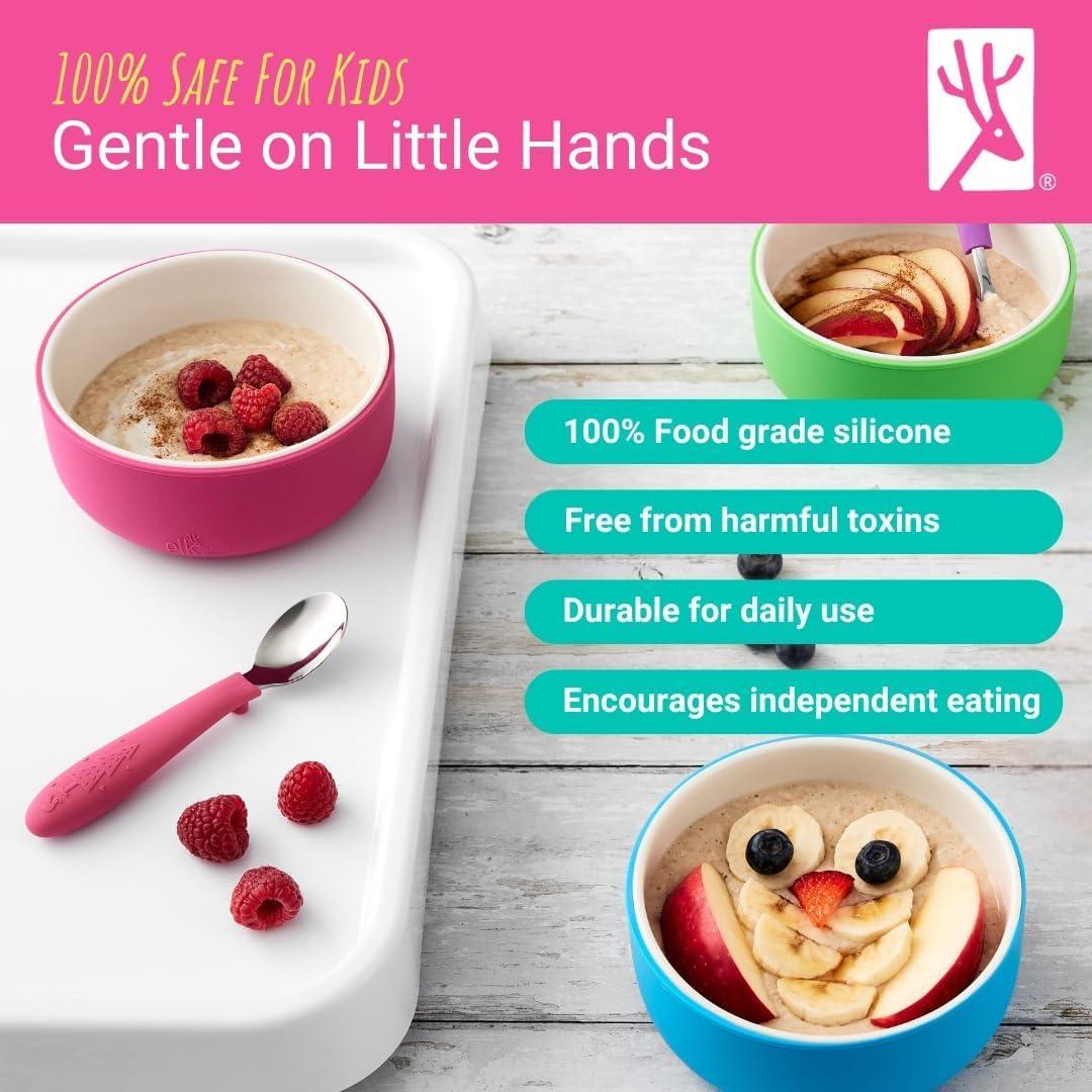 Cuencos de Porcelana Elk y Amigos con Manga de Silicona 2 Pzas