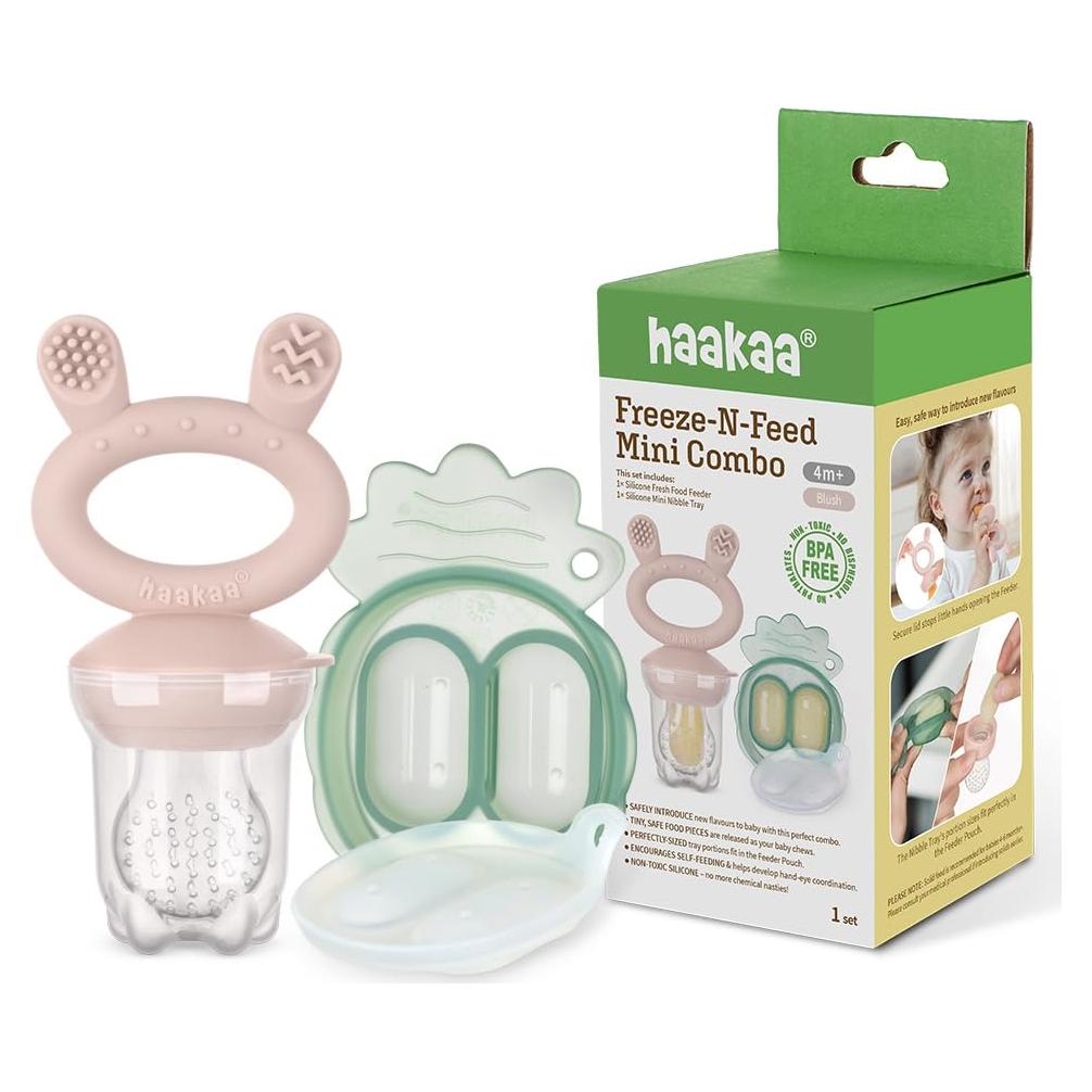 Combo Mini Haakaa Freeze-N-Feed con Alimentador y Bandeja Silicona