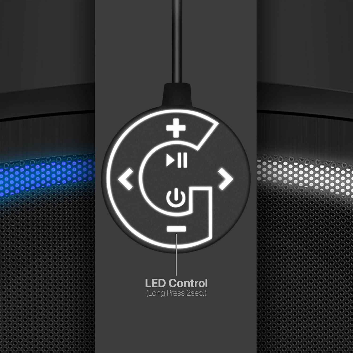 Sistema de Audio GoHawk ATN5-Q 4 Altavoces Bluetooth 1000W