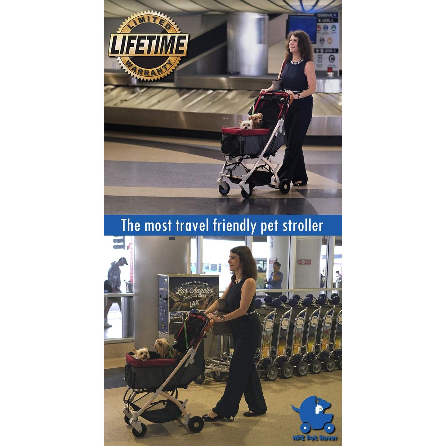 Carrito de Paseo para Mascotas HPZ Pet Rover Lite - Negro