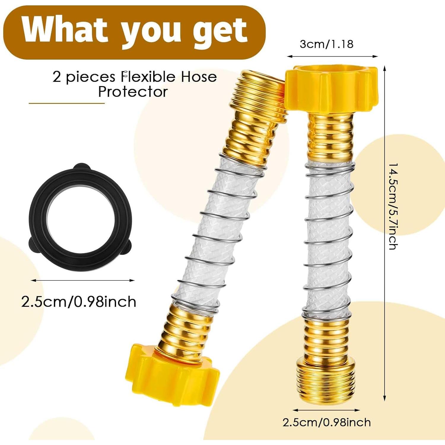 Protector de Manguera Flexible Outus - 2 Piezas, Amarillo