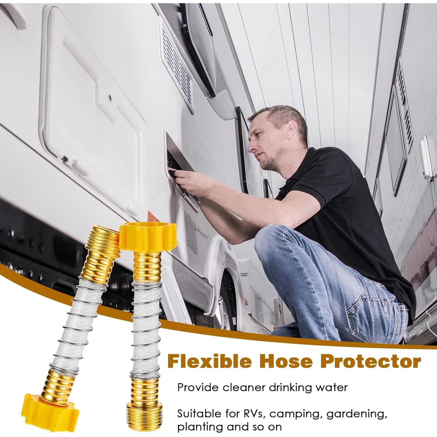 Protector de Manguera Flexible Outus - 2 Piezas, Amarillo