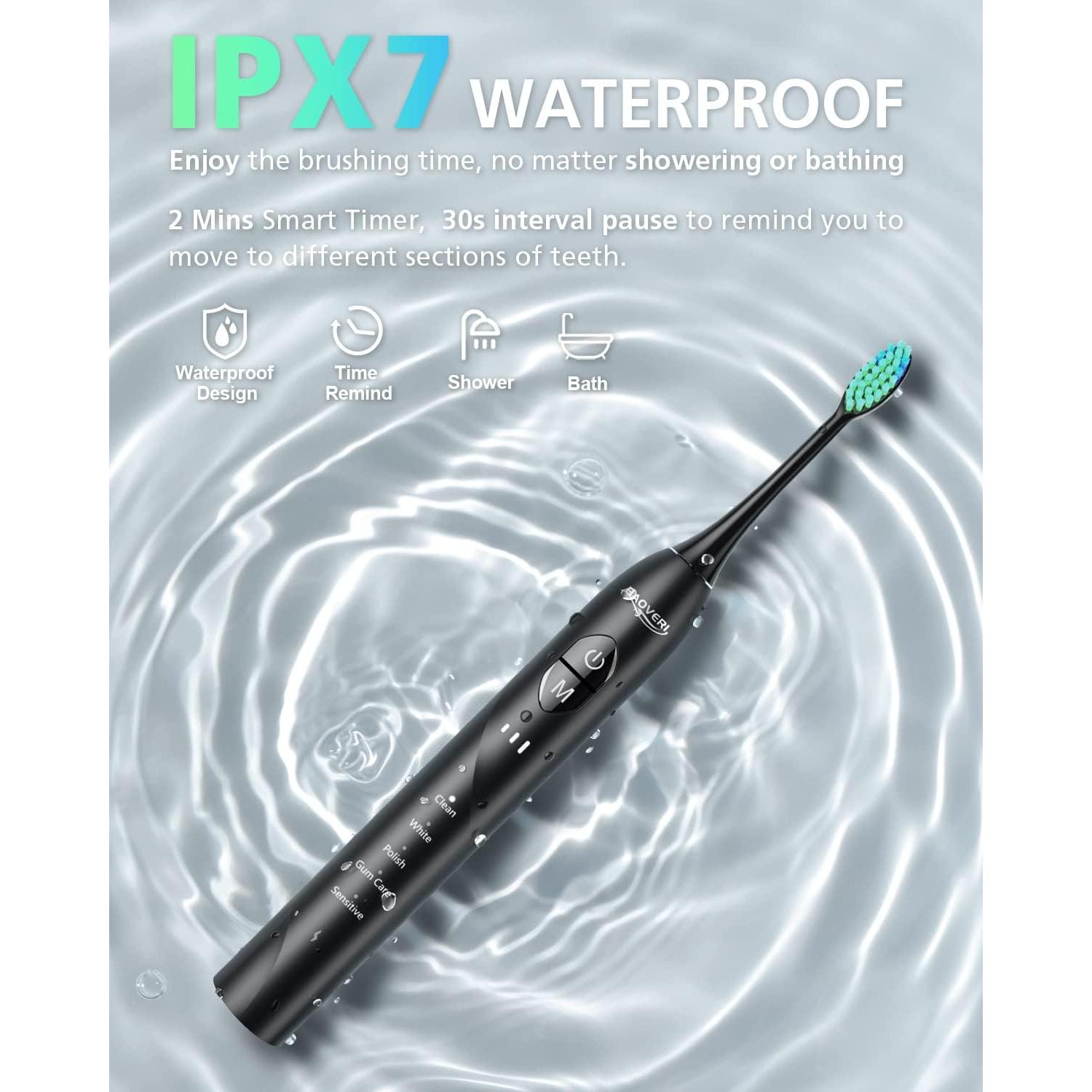 Cepillo de dientes eléctrico BAOVERI D12 42000 VPM 8 cabezales