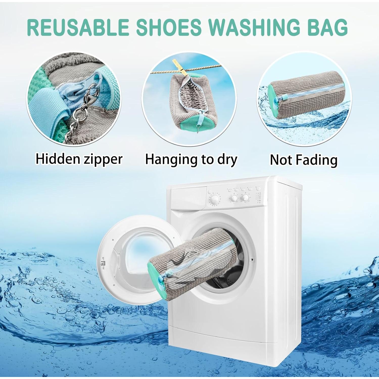 Bolsa de Lavado de Zapatos artgeeker 39x19 cm 2 Pcs Gris