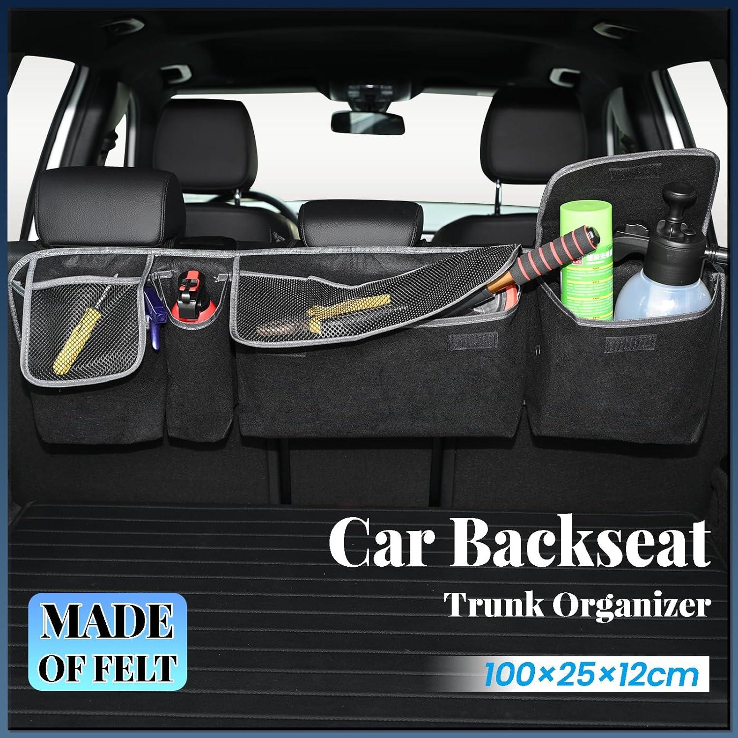 Organizador de Maletero de Coche OEMASSIVE Plegable 90x25x12 cm Negro