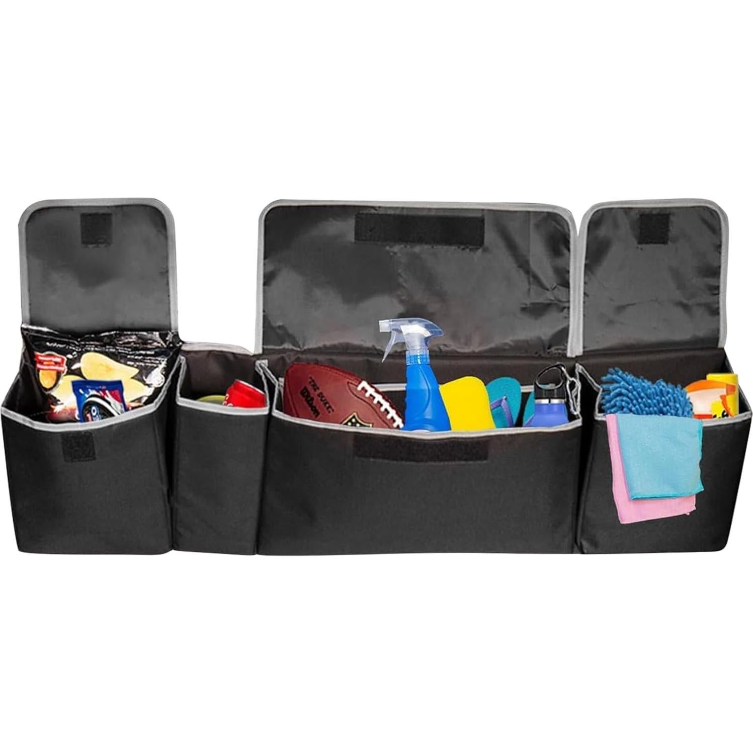 Organizador de Maletero de Coche OEMASSIVE Plegable 90x25x12 cm Negro