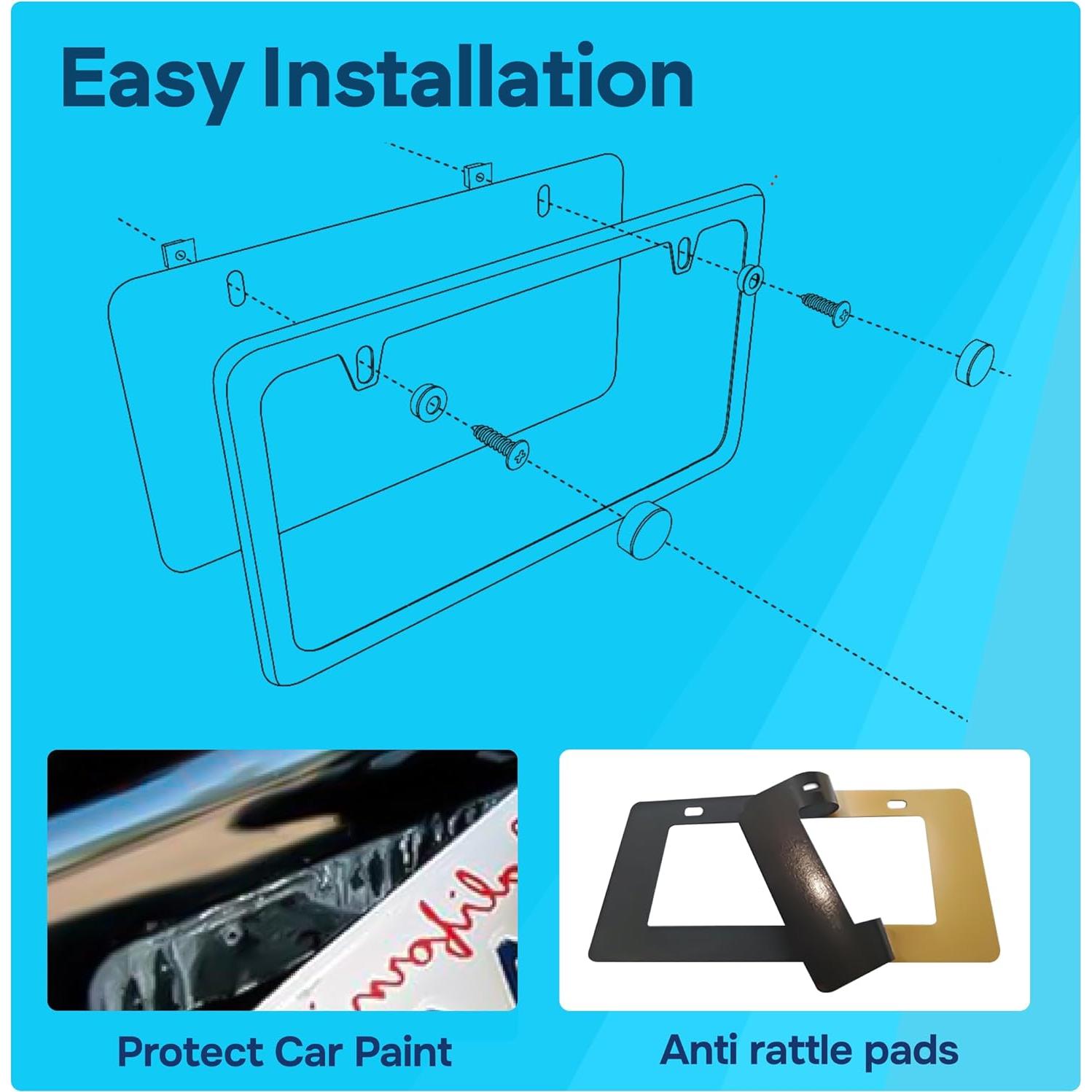 Marco de Placa de Licencia TansoSeni Fibra de Carbono Negro