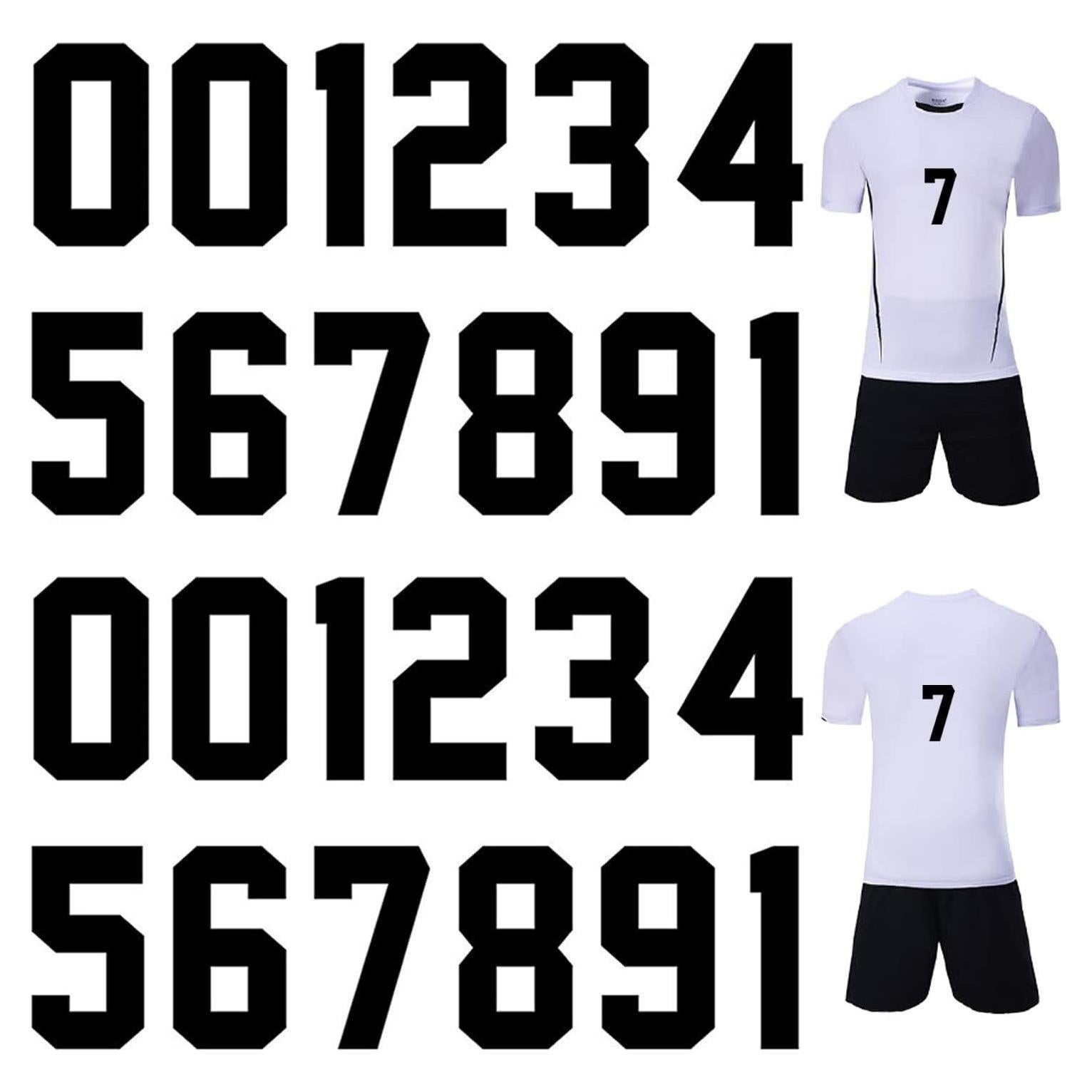 24 Piezas Transferencias de Calor CPEI Números 20 cm Negro