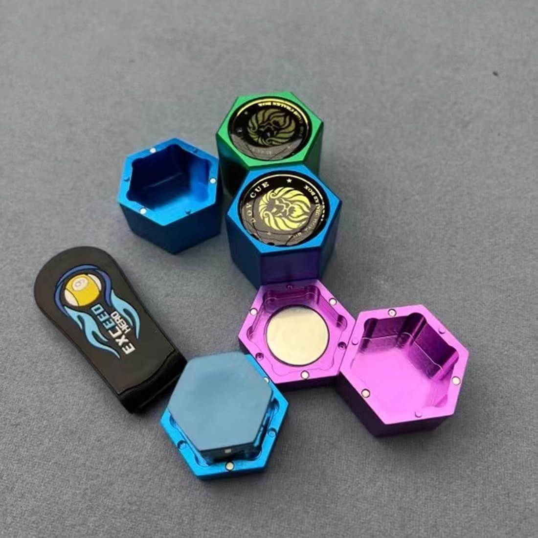 Soporte de Tiza Magnético YEUEK Hexagonal para Billar