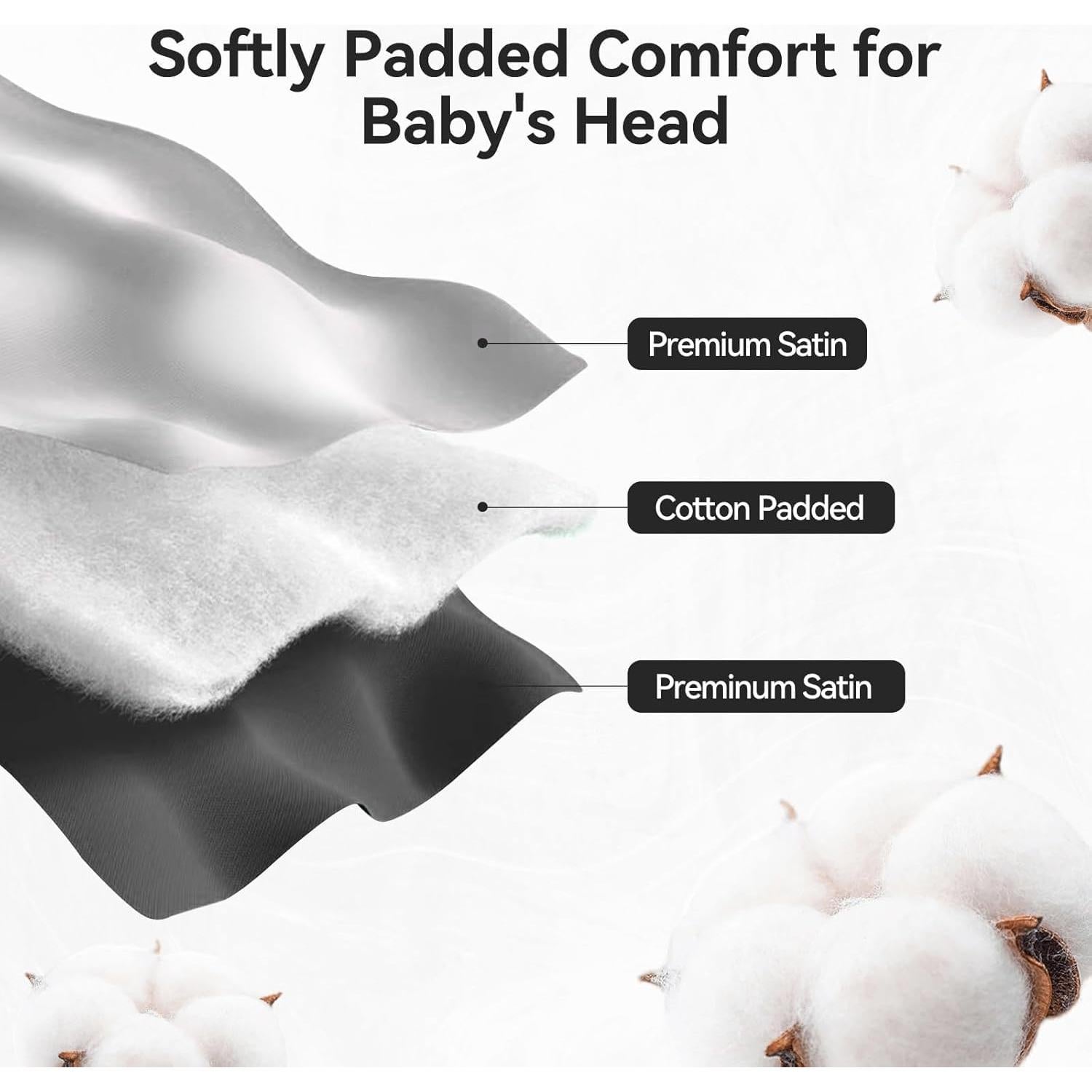 Funda de Cabeza de Asiento de Coche Sprouterie para Bebés Negra