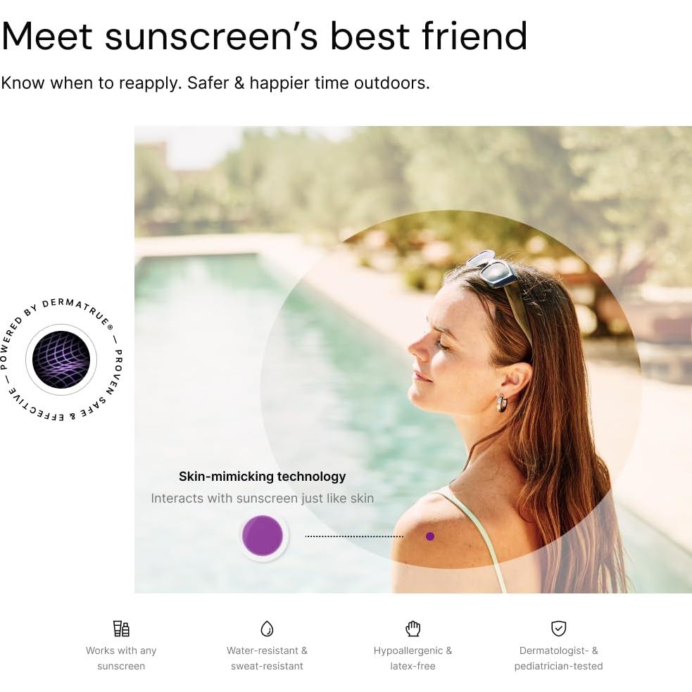 SpotMyUV Etiquetas Detección UV para Protector Solar 16 Unidades