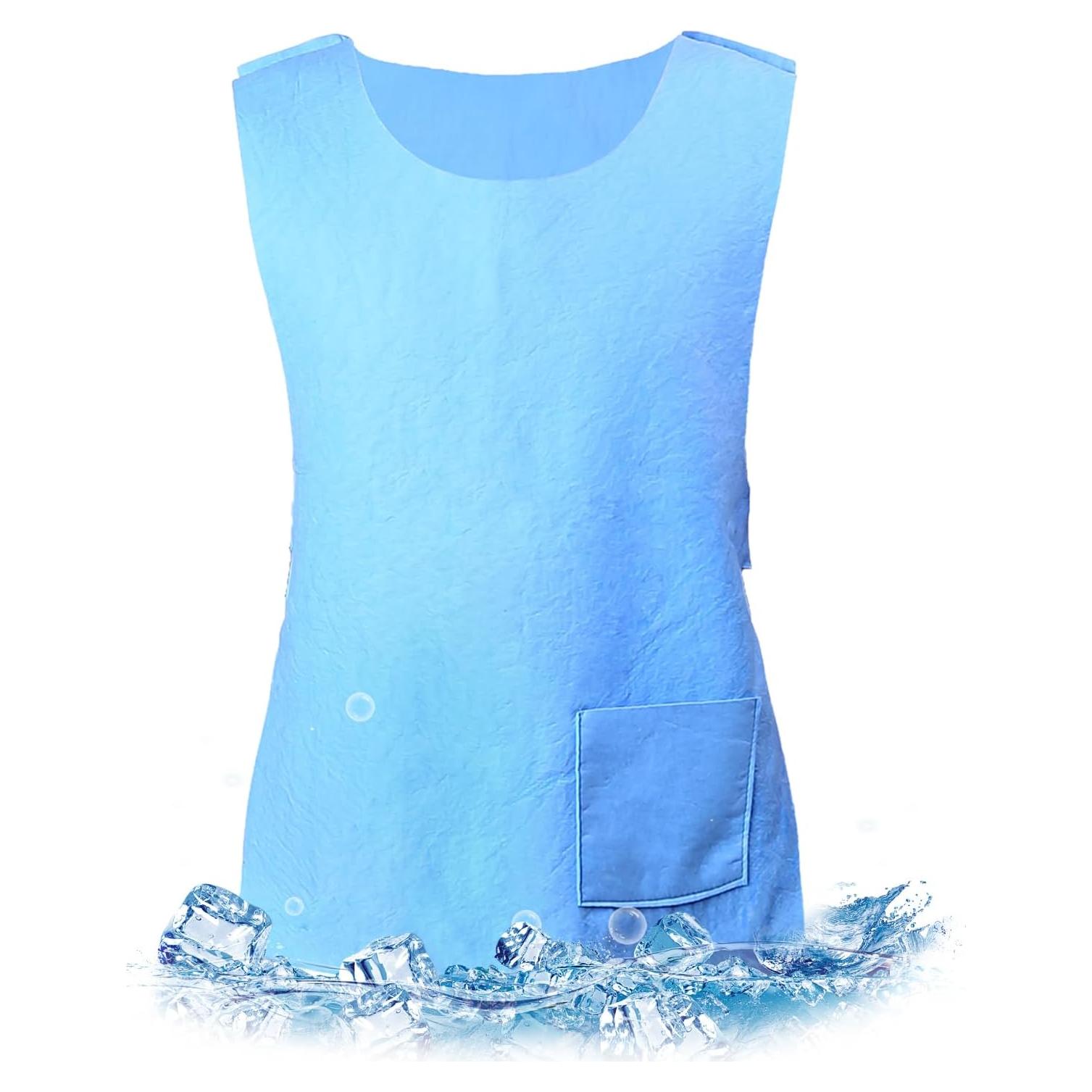 Chaleco Refrigerante PVA YCWF Ajustable 63x43 cm Azul