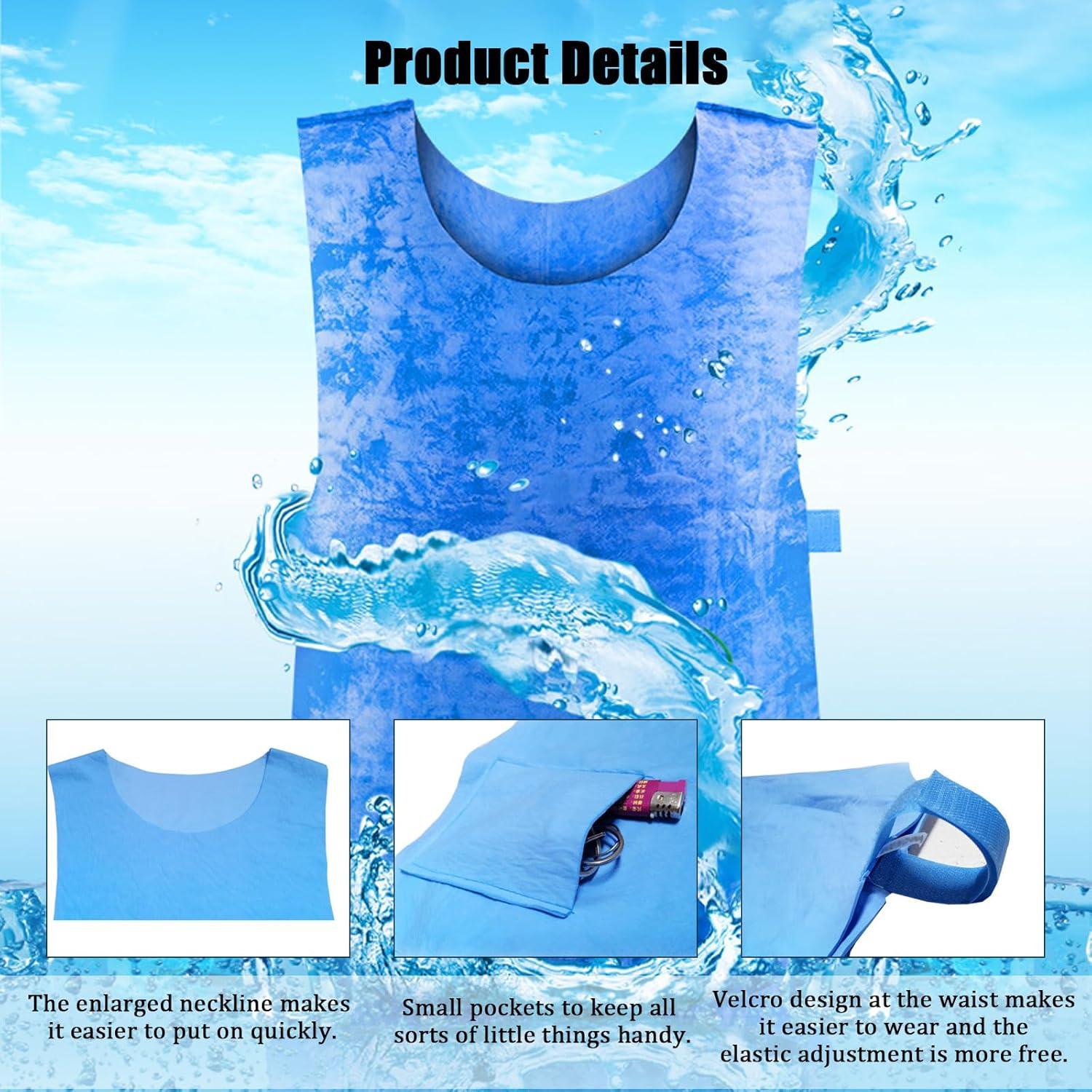 Chaleco Refrigerante PVA YCWF Ajustable 63x43 cm Azul