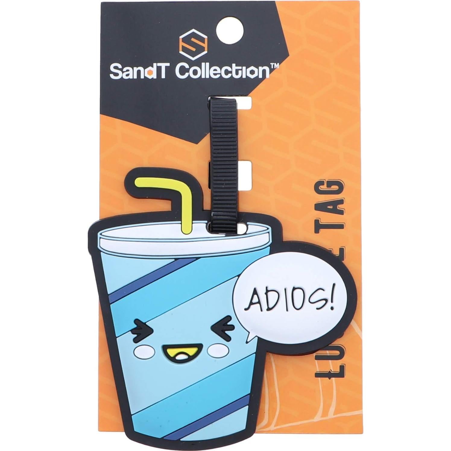 Etiquetas de Equipaje Divertidas Colección SandT Soda Azul