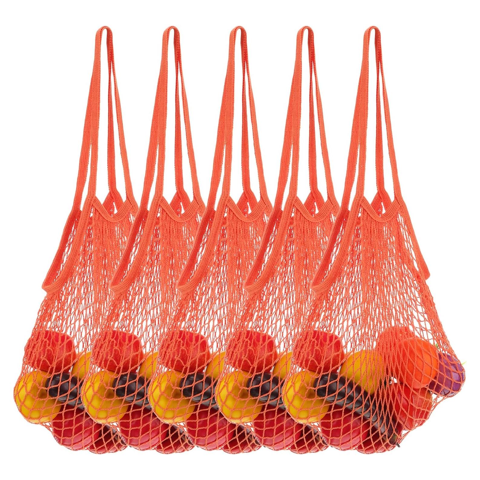 Bolsas de Almacenamiento de Malla Reutilizables uxcell Naranja
