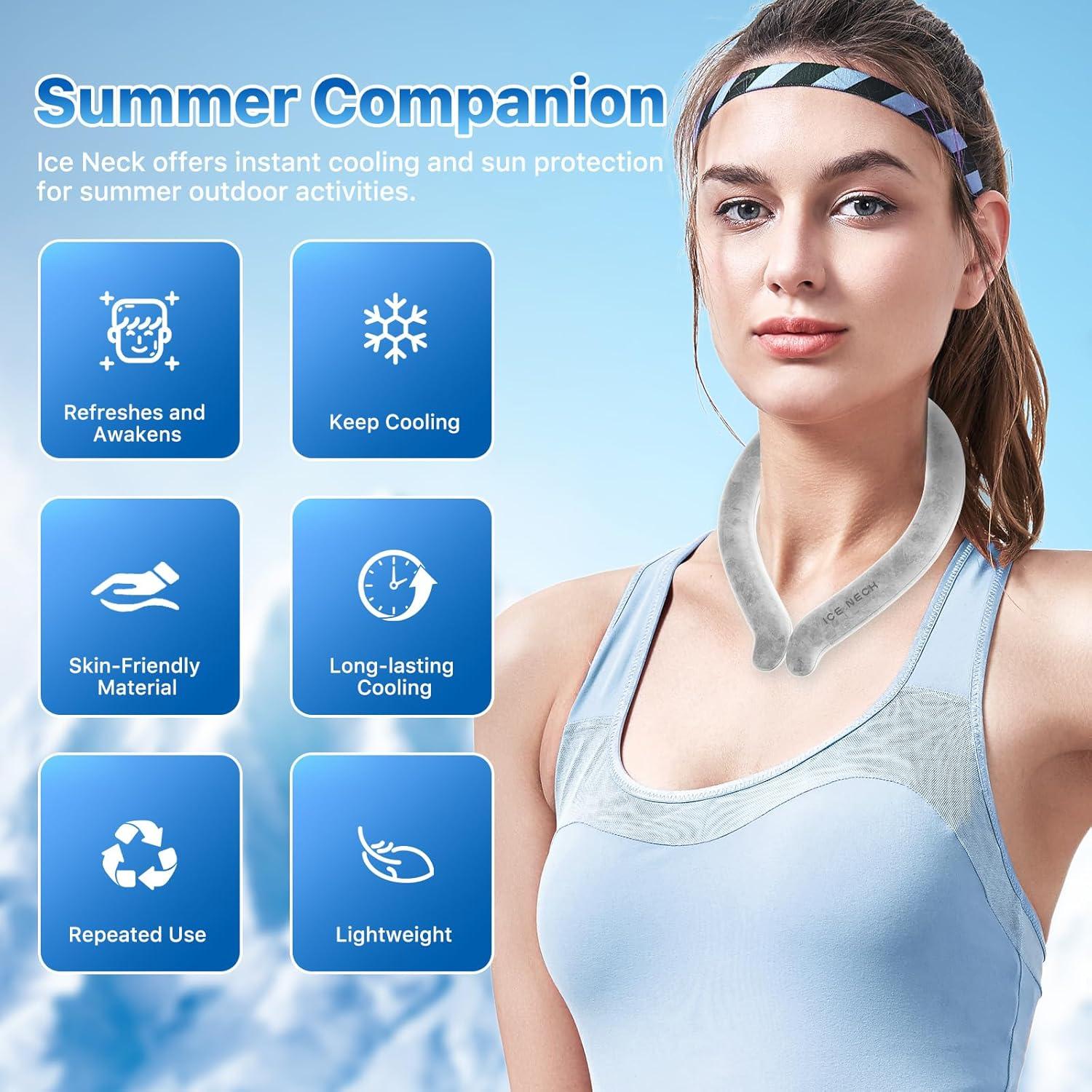 Tubo Enfriador de Cuello HAKT Gris Reutilizable 18°C