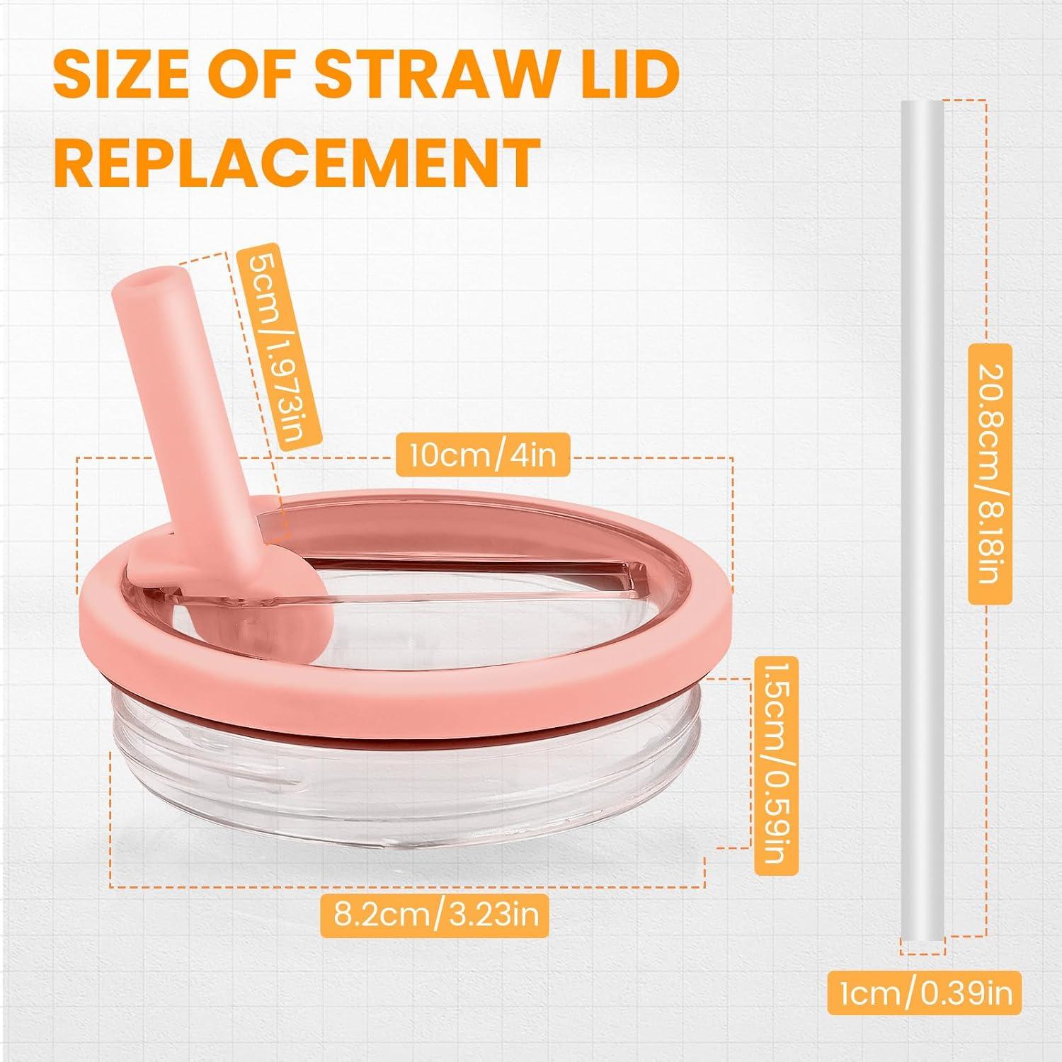 Paquete de 2 Tapas de Popote Mefosi 40 Oz Rosa a Prueba de Fugas