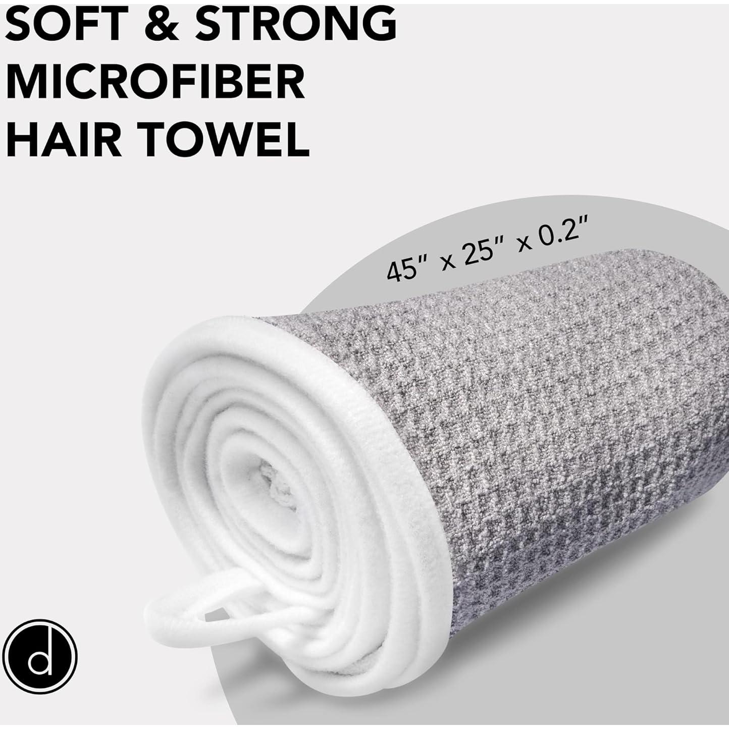 Toalla de Cabello Microfibra Cuerpo Deseado Gris 114x64 cm