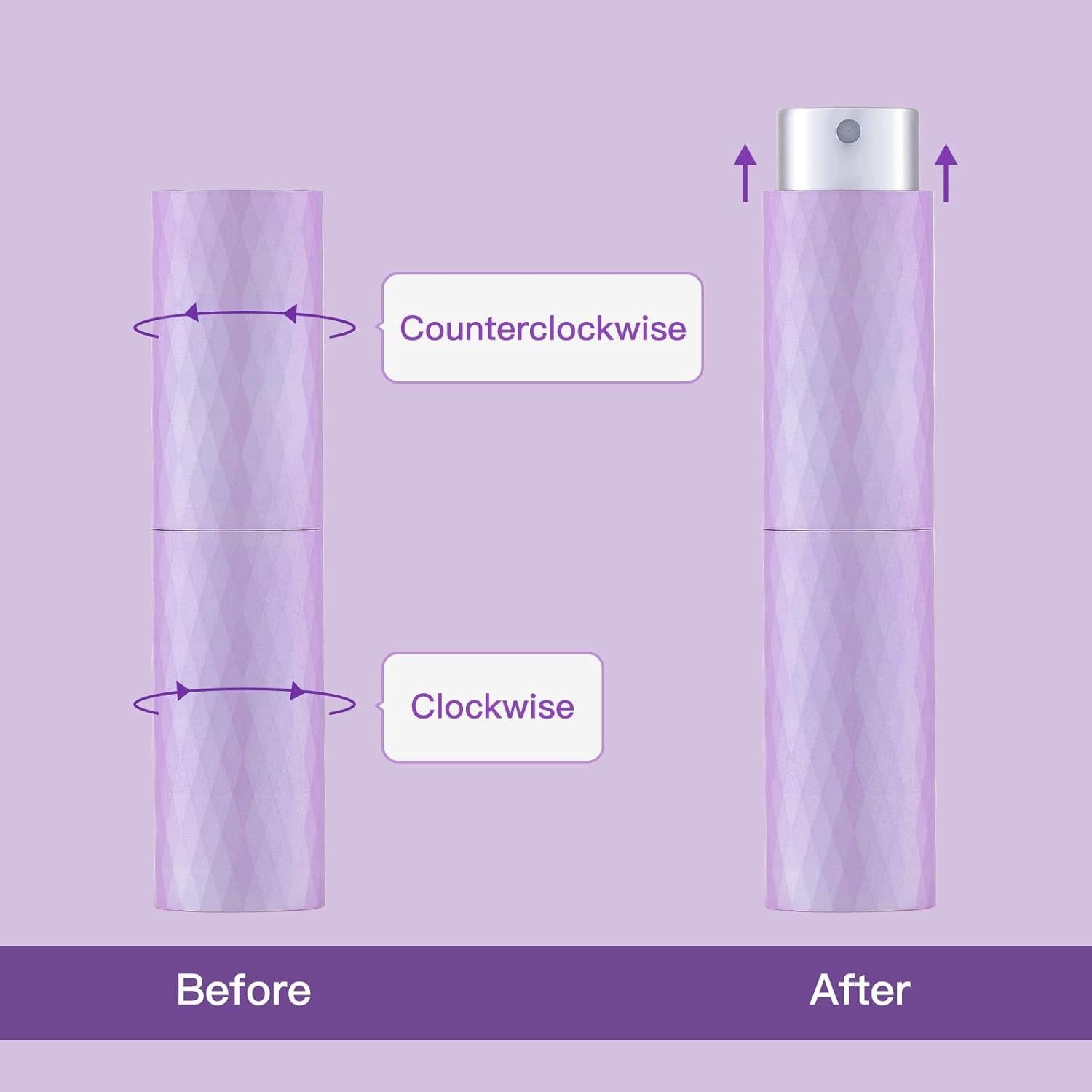 Atomizador de Perfume Tekson 8ML Recargable (3 PCS) Aluminio