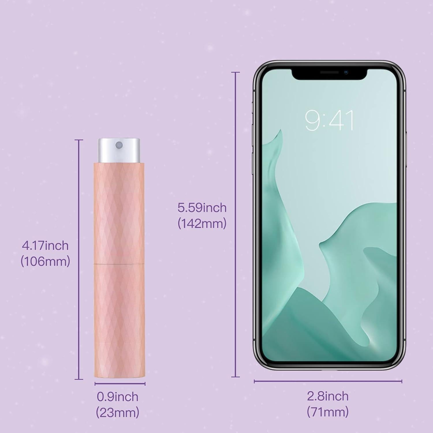 Atomizador de Perfume Tekson 8ML Recargable (3 PCS) Aluminio