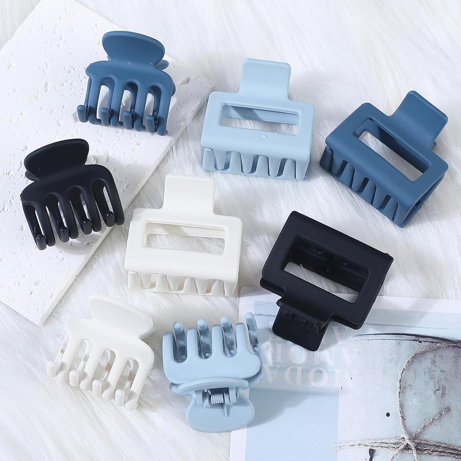 Set de Clips para Cabello USDNICE - 8 Pcs Antideslizantes Azul