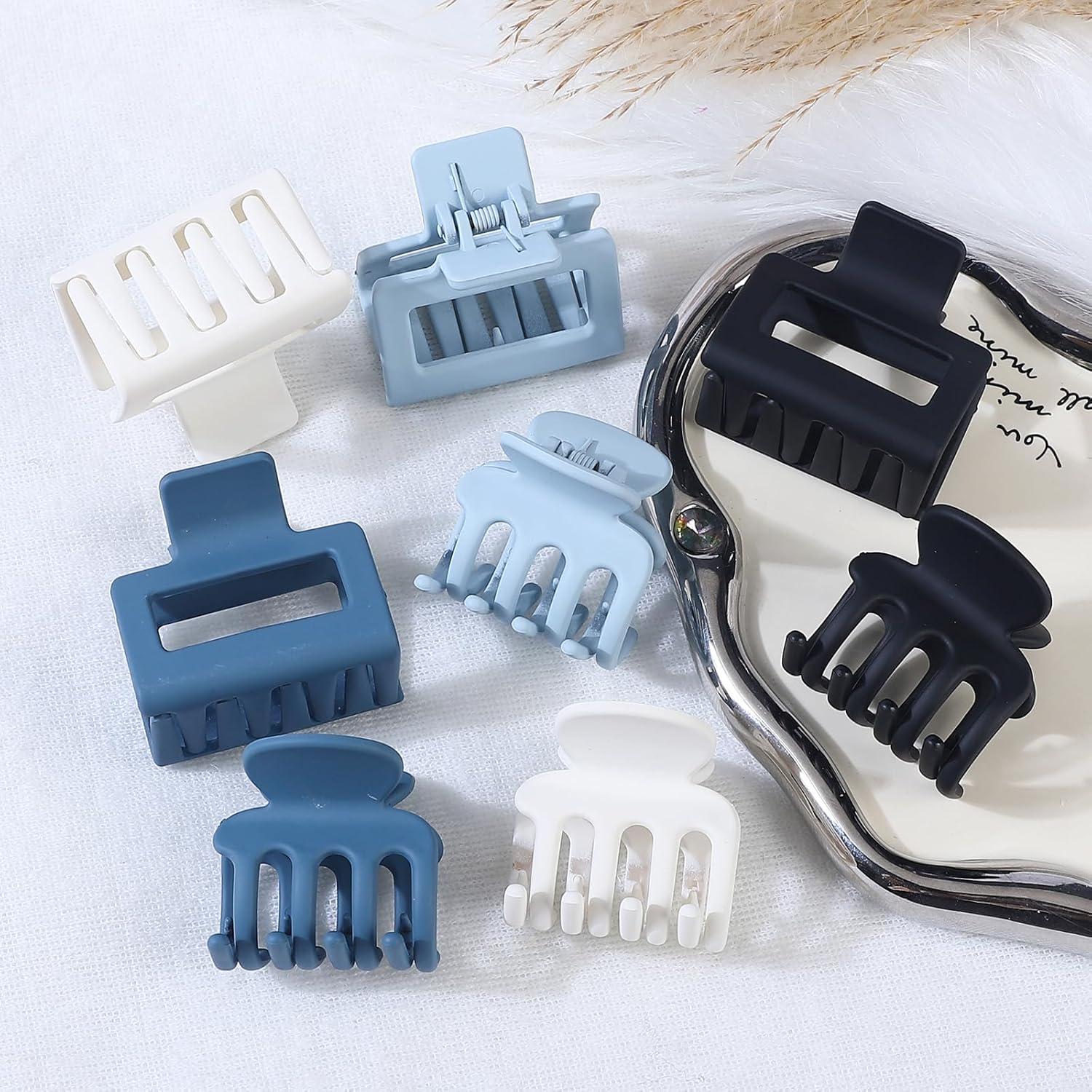 Set de Clips para Cabello USDNICE - 8 Pcs Antideslizantes Azul