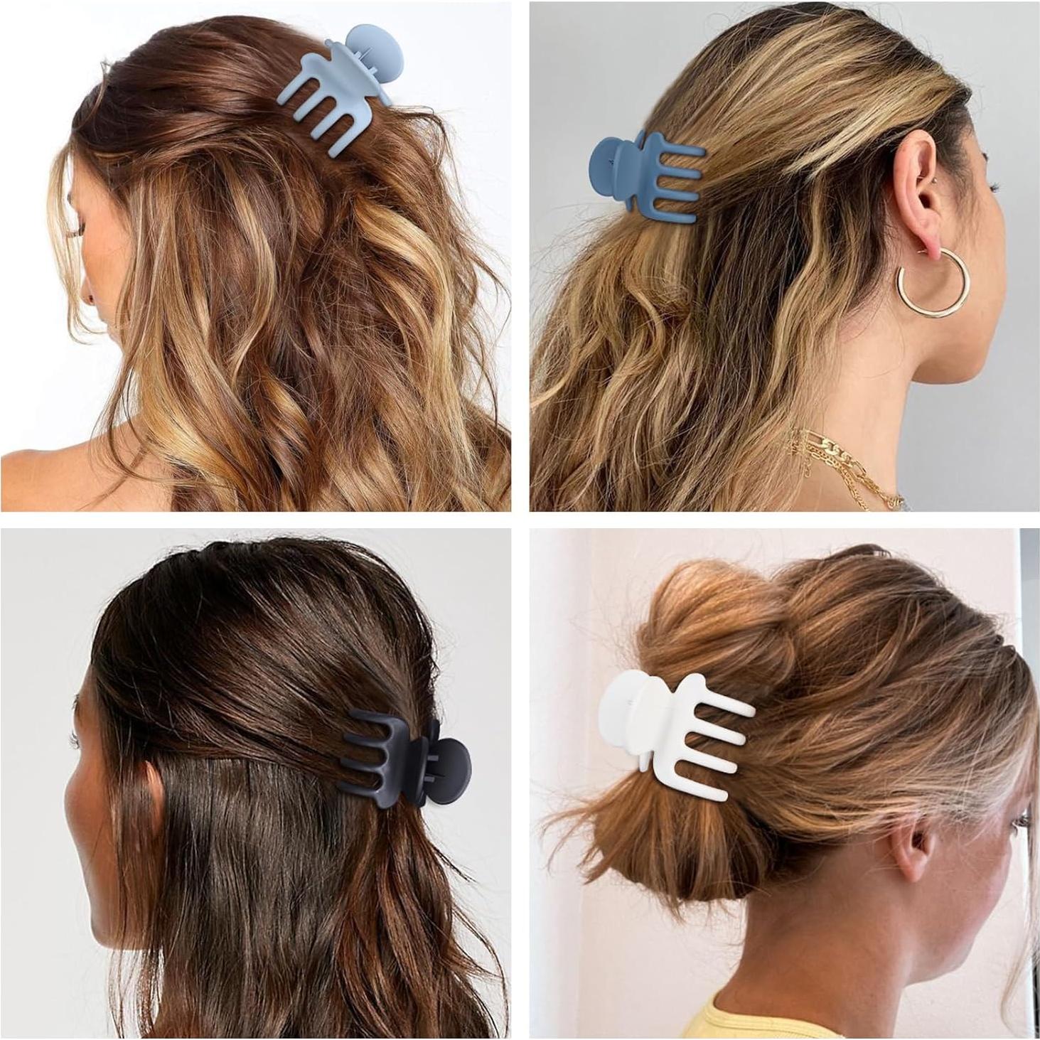 Set de Clips para Cabello USDNICE - 8 Pcs Antideslizantes Azul