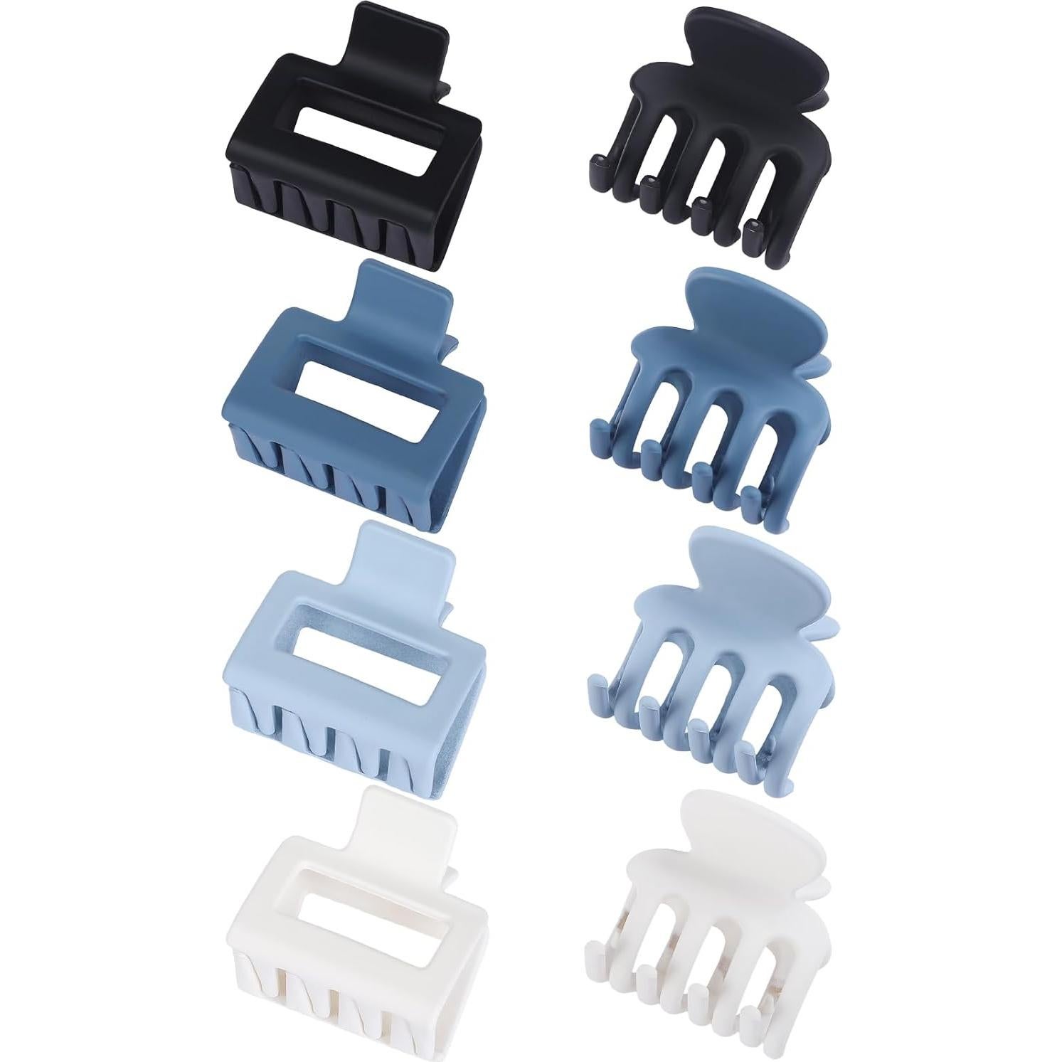Set de Clips para Cabello USDNICE - 8 Pcs Antideslizantes Azul
