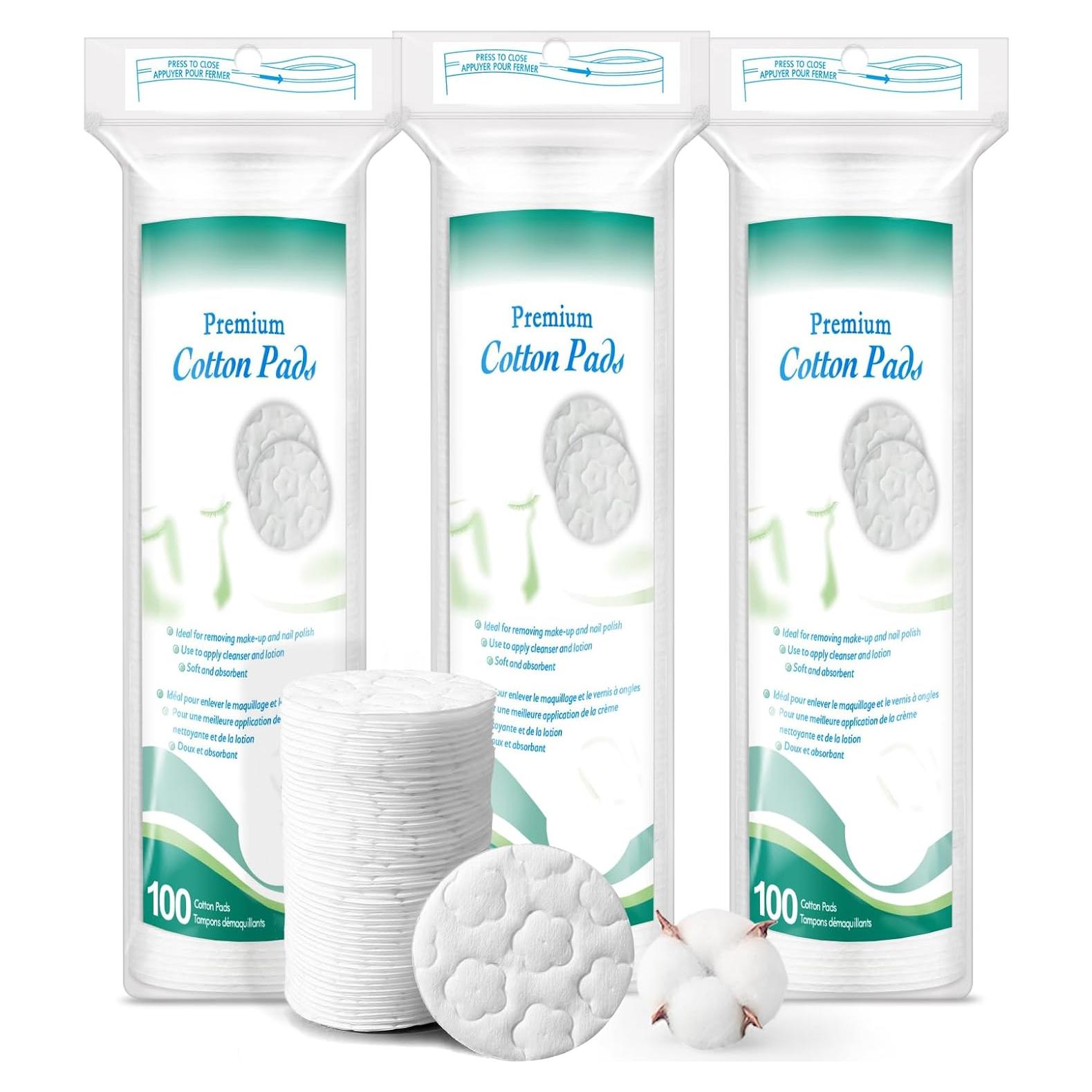 Rondas de Algodón Premium BODFPPC 300 Unidades Hipoalergénicas