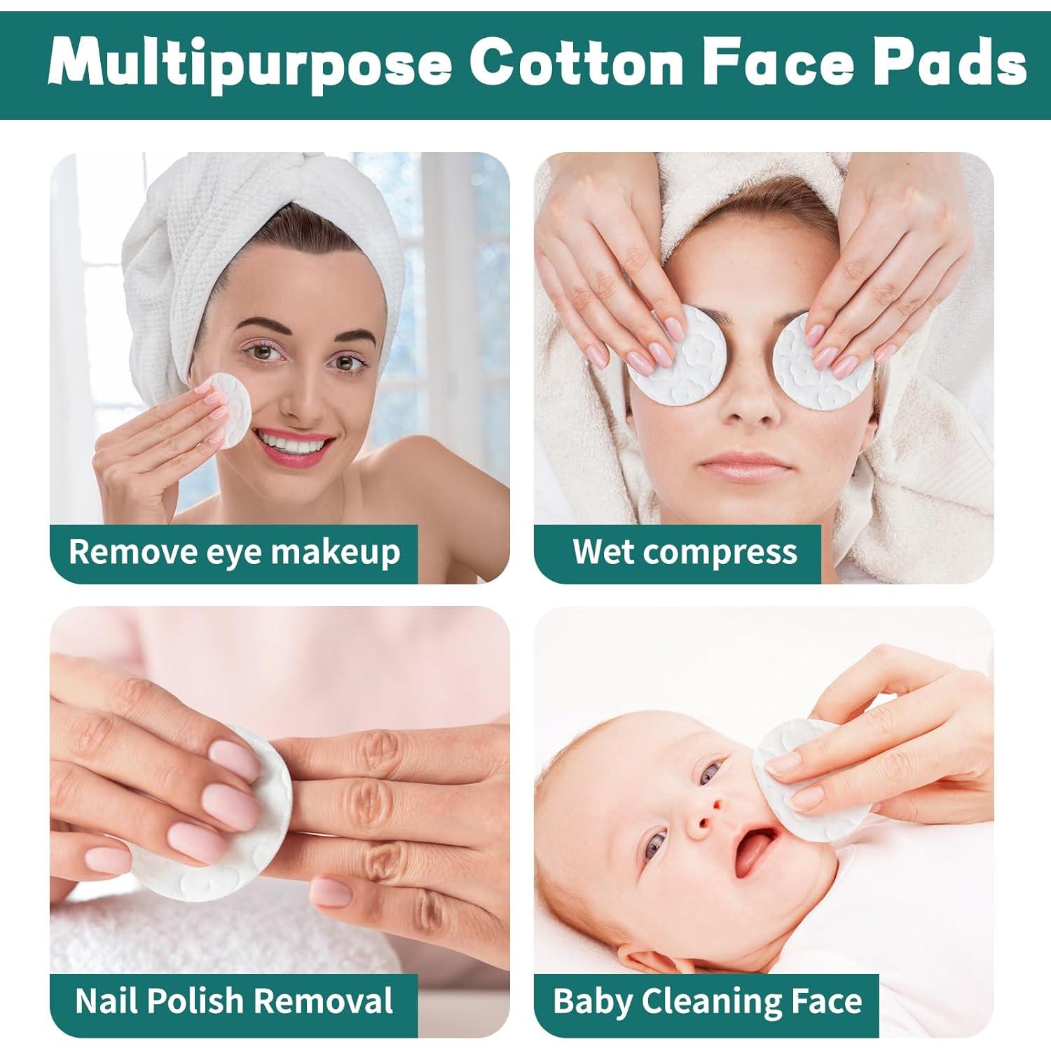 Rondas de Algodón Premium BODFPPC 300 Unidades Hipoalergénicas